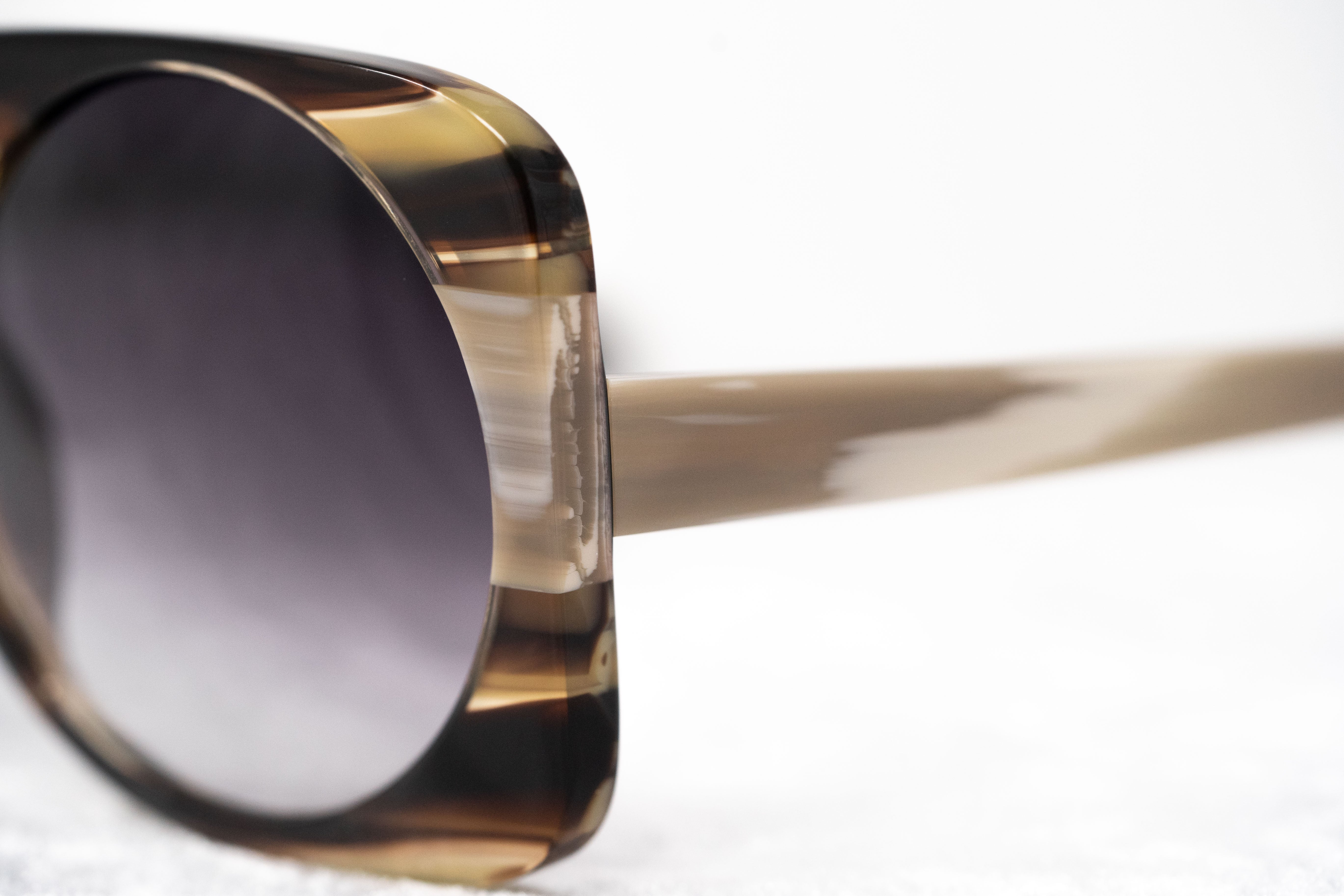 Prabal Gurung Sunglasses Square Dark Horn and Grey-GR8 Sunglasses