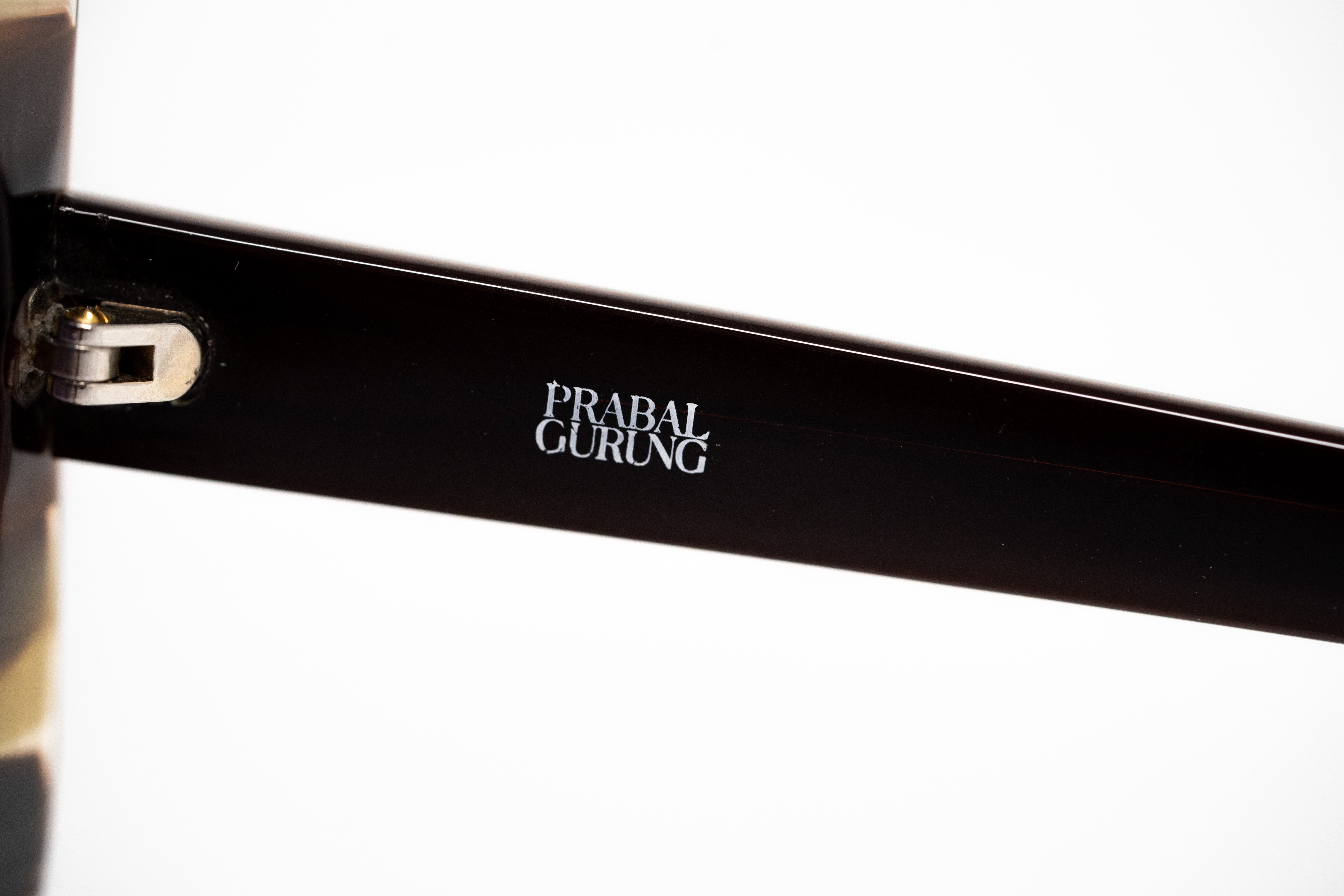 Prabal Gurung Sunglasses Square Dark Horn and Grey-GR8 Sunglasses