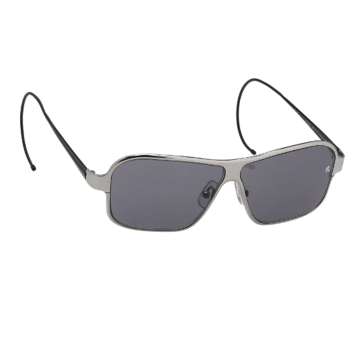 Raf Simons by Linda Farrow - Rectangular Silver and Grey Lenses-GR8 Sunglasses