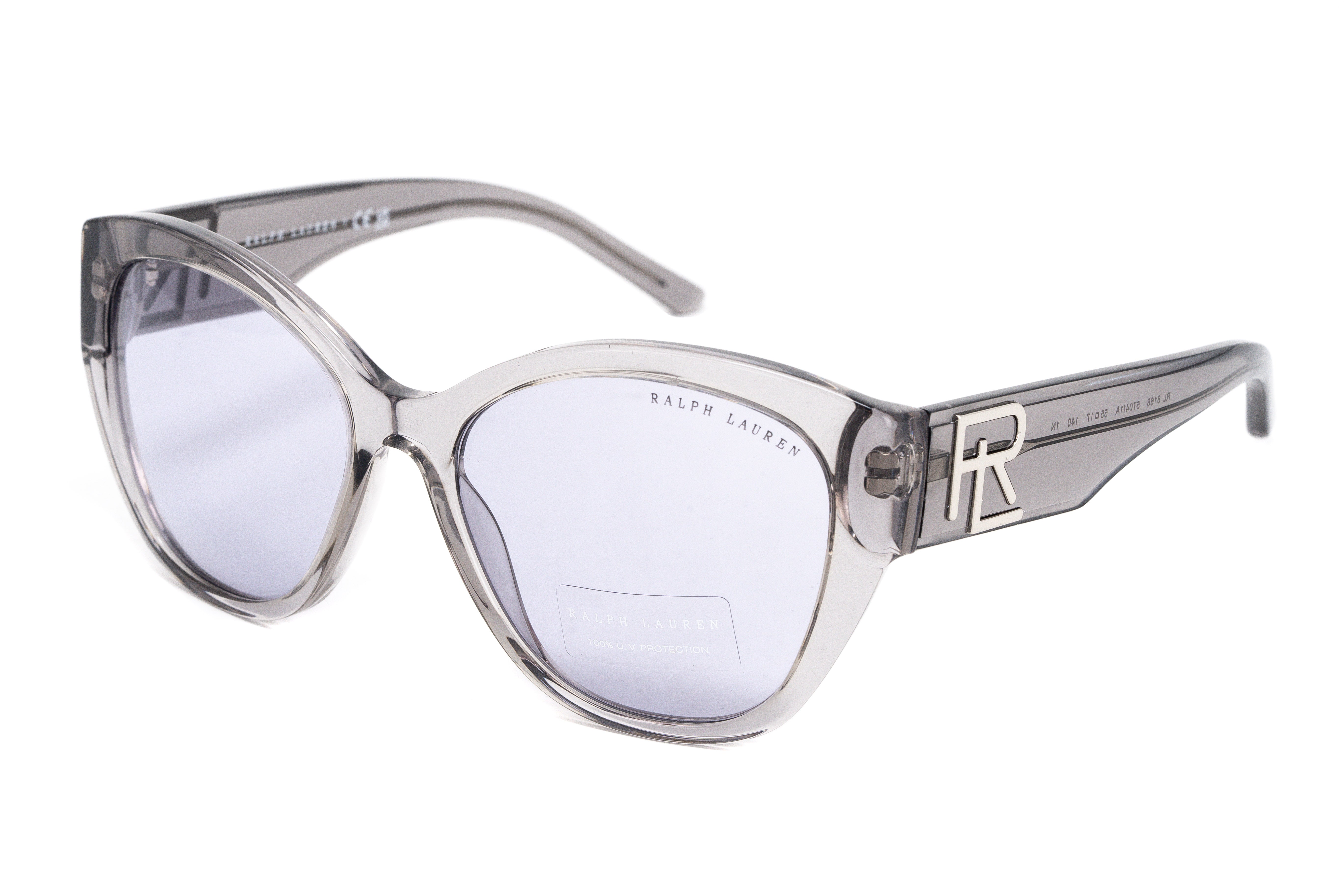 Ralph Lauren Women's Sunglasses Butterfly Clear/Grey RL8168 57041A-GR8 Sunglasses