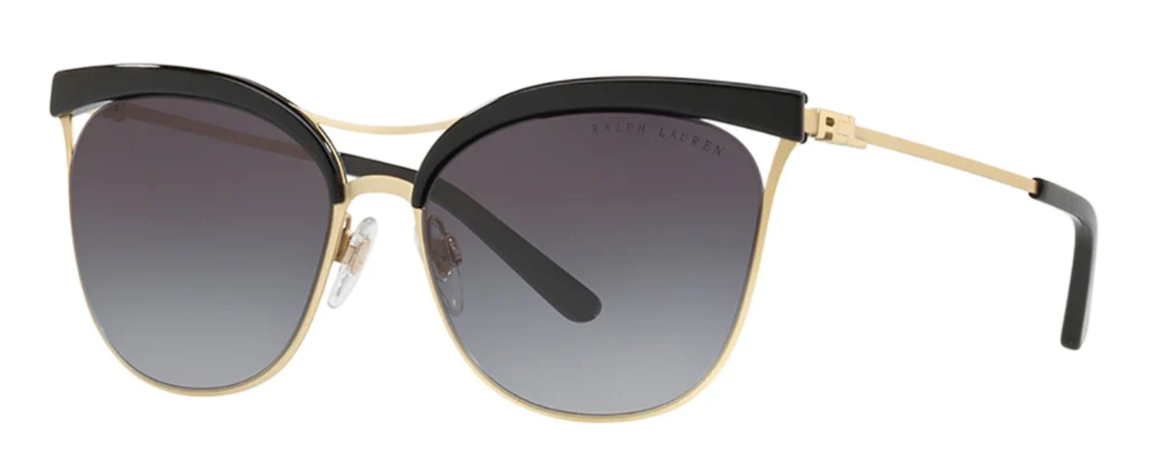 Ralph Lauren Women's Sunglasses Browline Black/Gold RL7061 93528G-GR8 Sunglasses