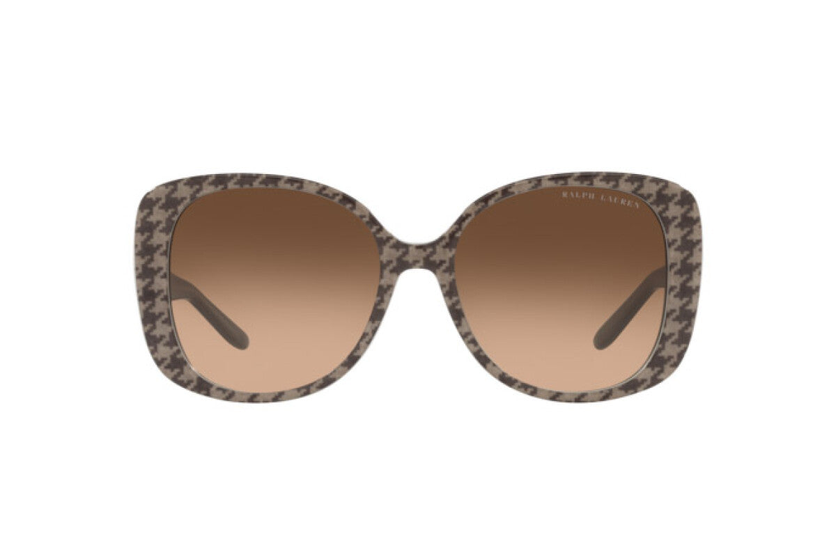 Ralph Lauren Women's Sunglasses Oversized Square Beige Houndstooth RL8196BU 599874-GR8 Sunglasses