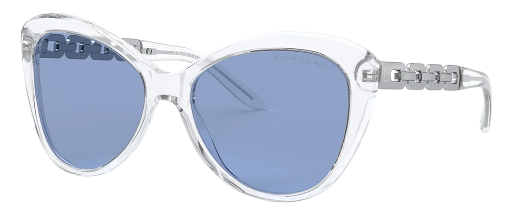 Ralph Lauren Women's Sunglasses Butterfly Clear/Blue RL8184 500272-GR8 Sunglasses