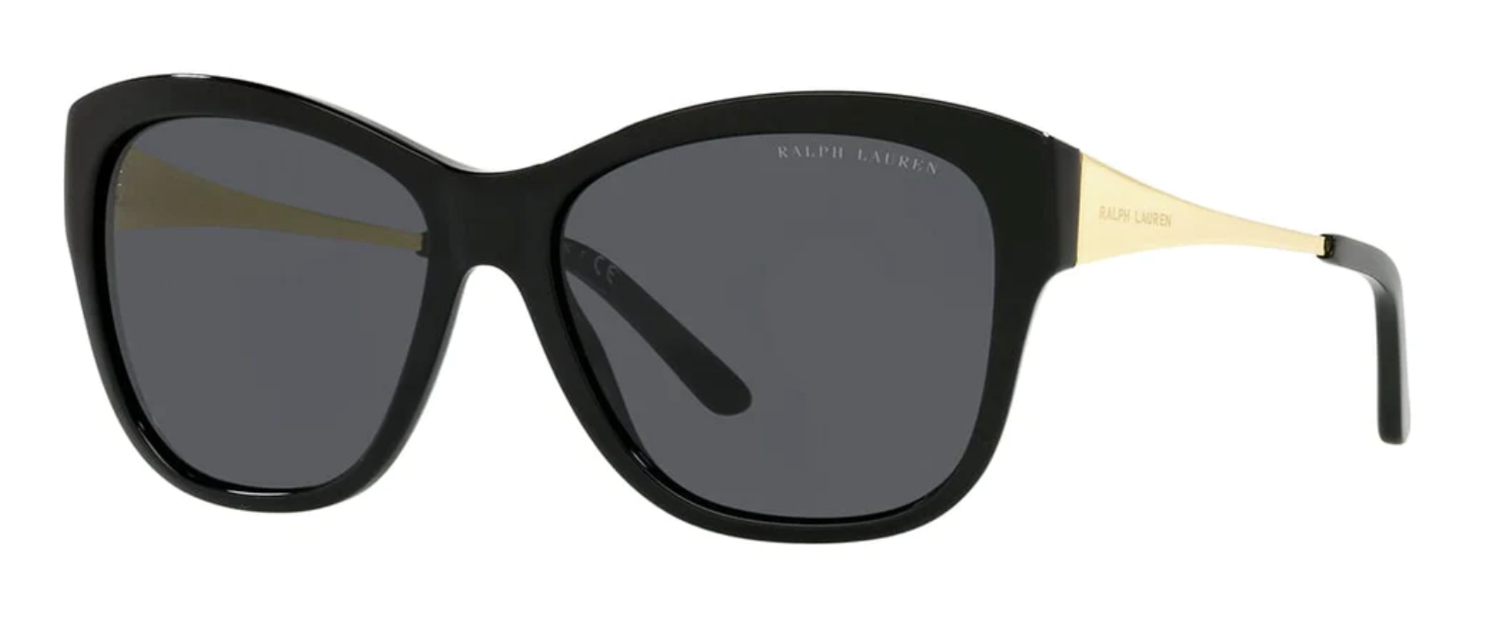 Ralph Lauren Women's Sunglasses Oversized Butterfly Black RL8187 500187-GR8 Sunglasses