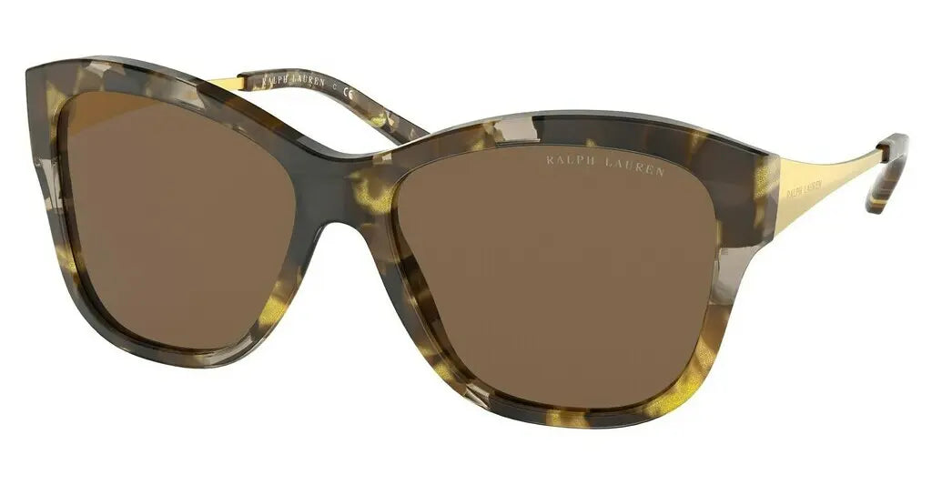 Ralph Lauren Women's Sunglasses Oversized Butterfly Mustard Marble RL8187 590973-GR8 Sunglasses