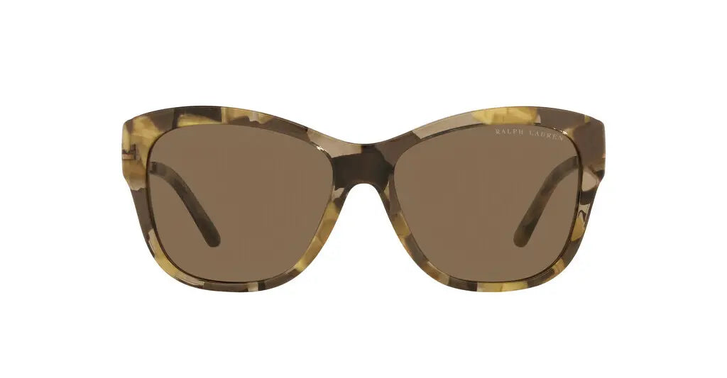 Ralph Lauren Women's Sunglasses Oversized Butterfly Mustard Marble RL8187 590973-GR8 Sunglasses