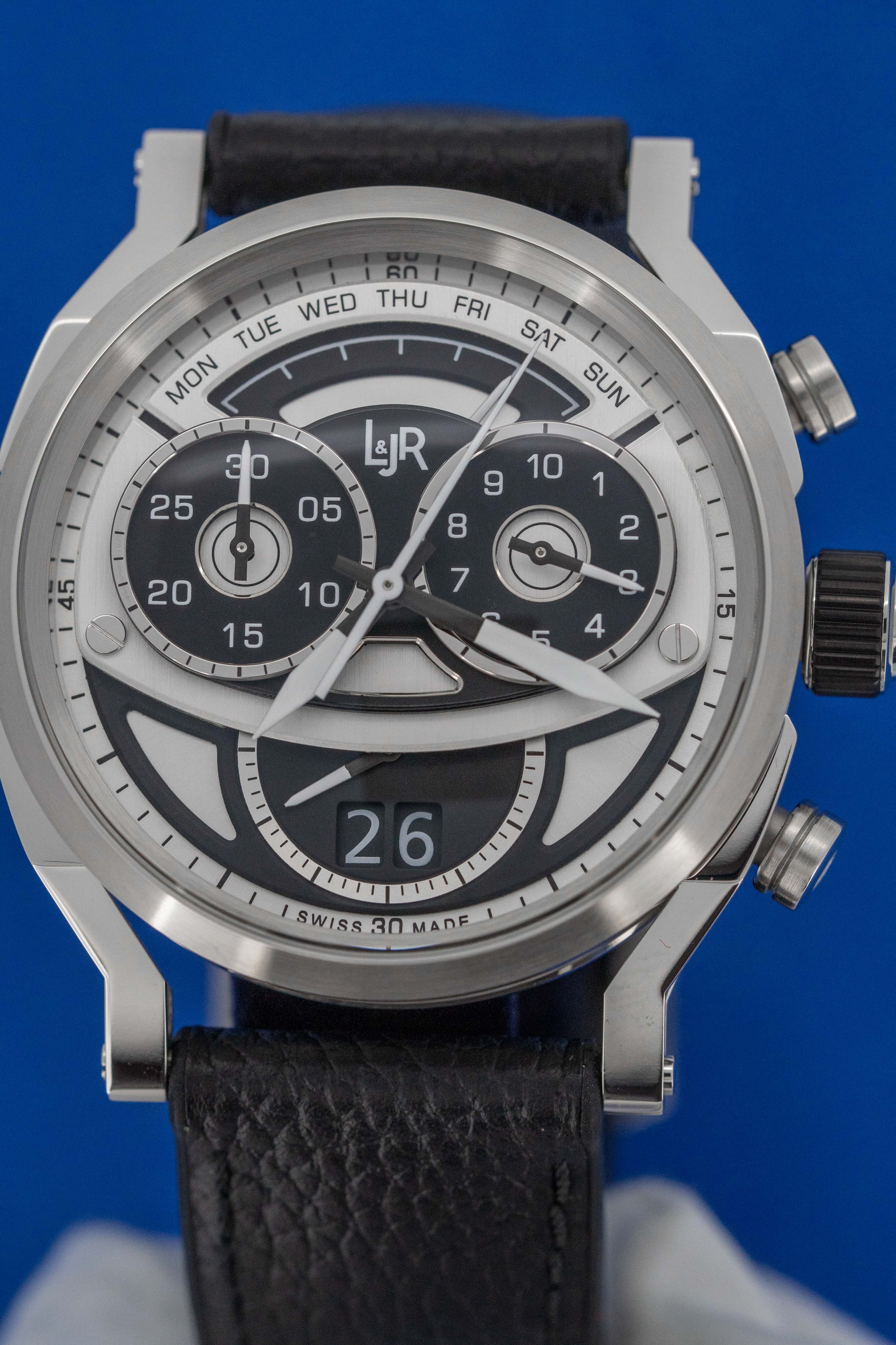 L&JR Men's Chronograph Day and Date Steel 2 Tone - S1503-GR8 Sunglasses