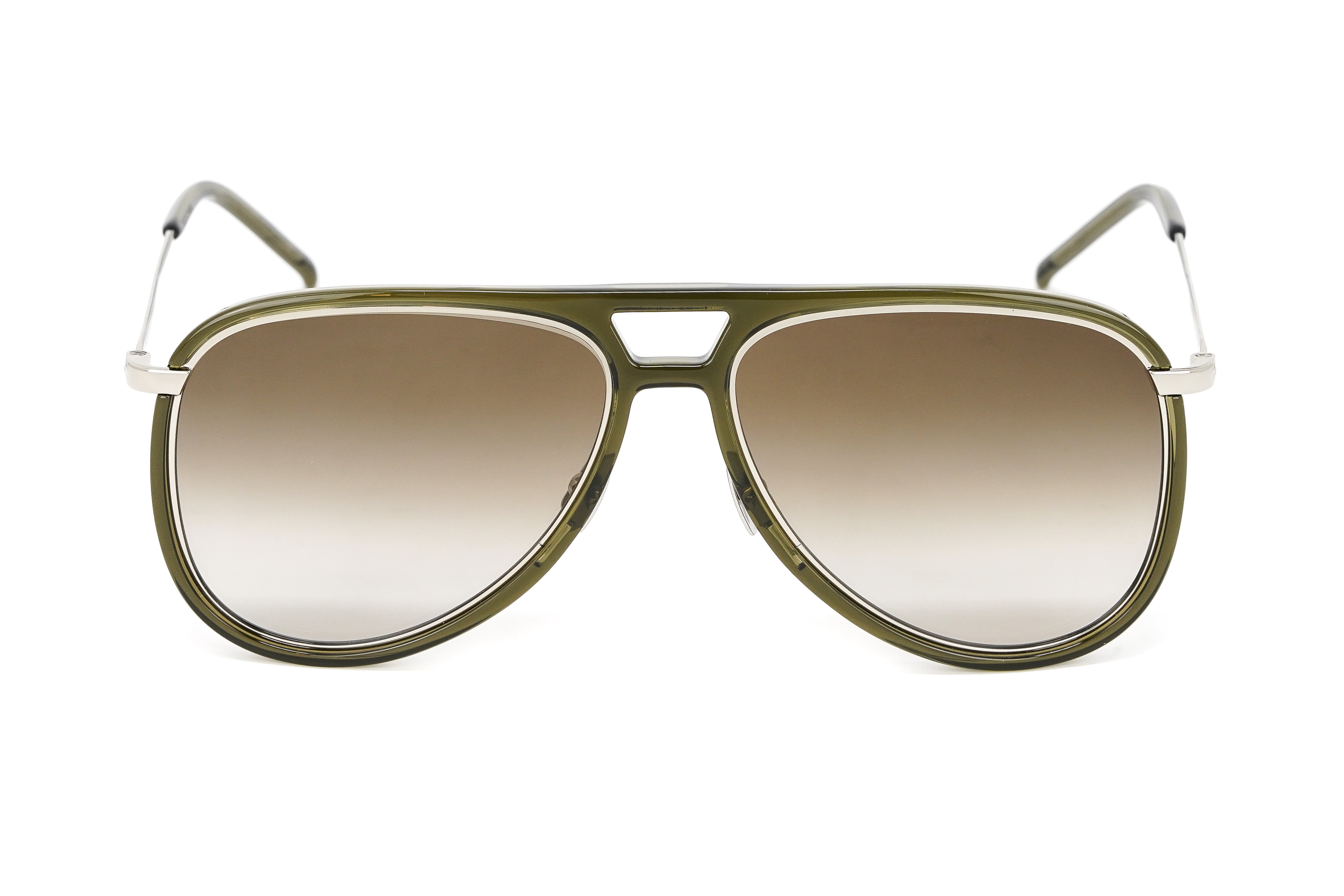 Saint Laurent Unisex Sunglasses Pilot Khaki CLASSIC 11 RIM-005 56-GR8 Sunglasses