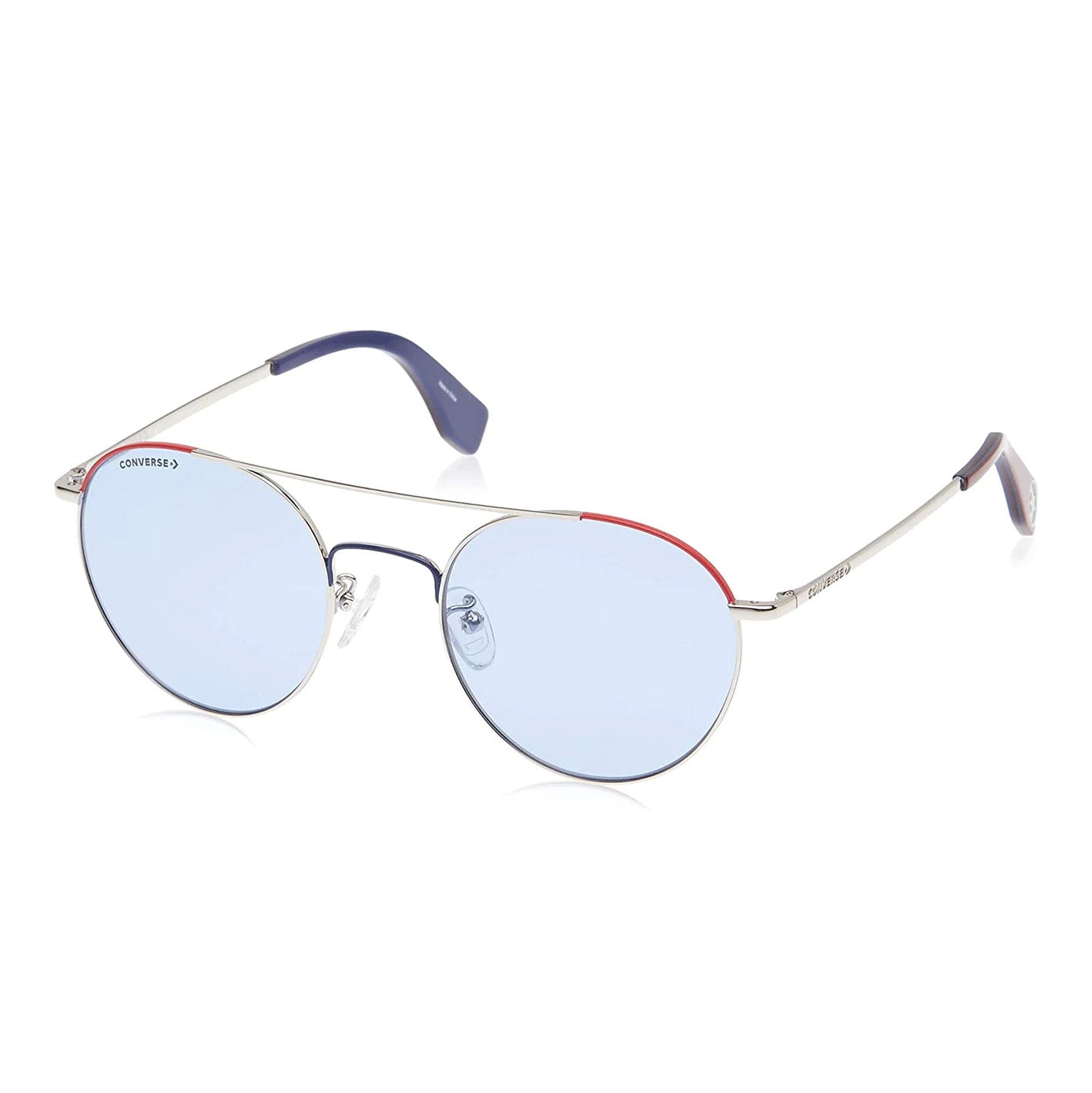 Converse Unisex Sunglasses Steel and Blue Lenses SCO057Q 0523-GR8 Sunglasses