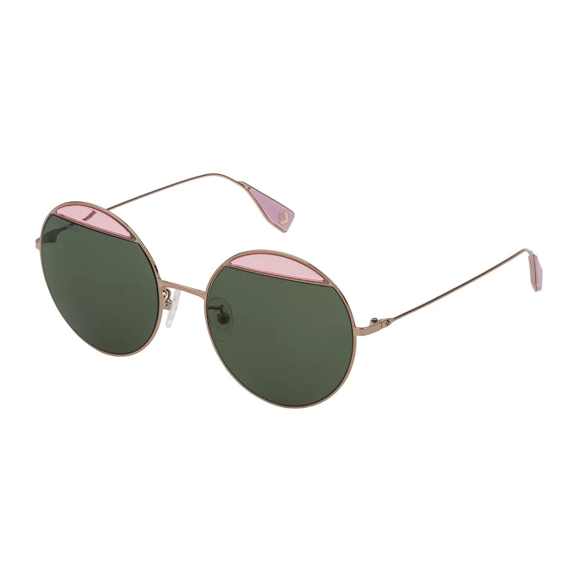 Converse Women's Sunglasses Round Bronze and Green Lenses SCO147 08FE-GR8 Sunglasses