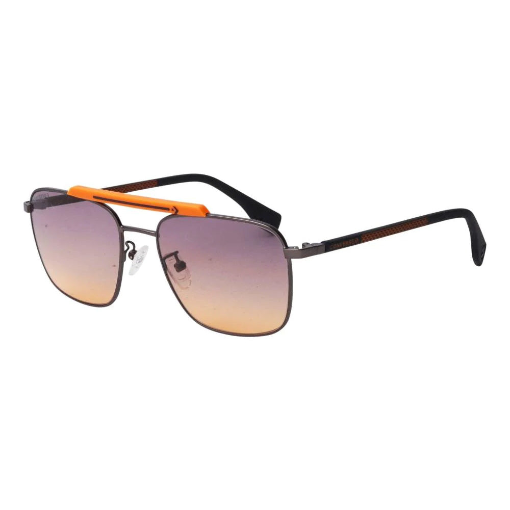 Converse Men's Sunglasses Square Flat Top Matte Grey and Orange SCO224 0627-GR8 Sunglasses