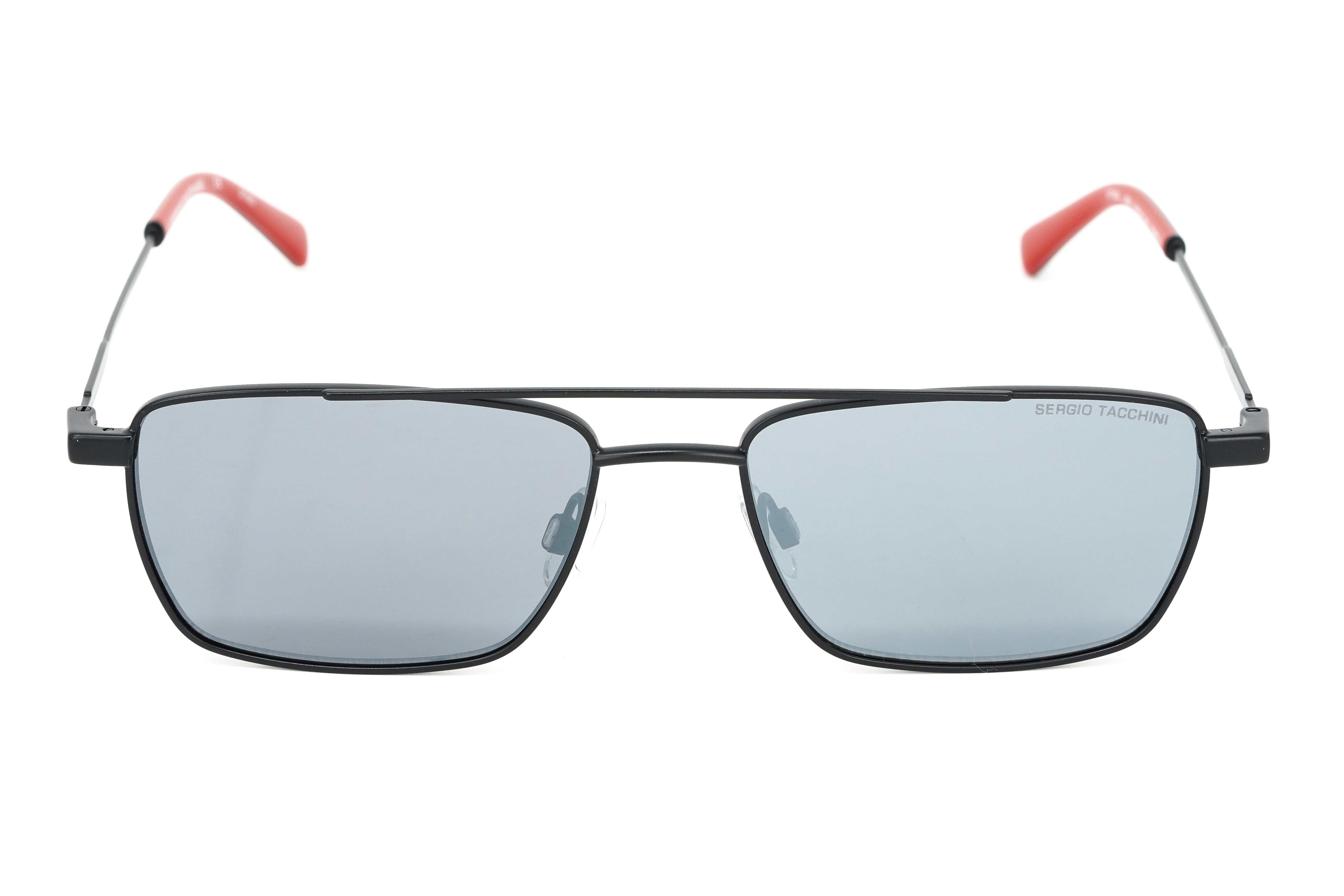 Sergio Tacchini Men's Rectangular Black Metal ST7001 052-GR8 Sunglasses