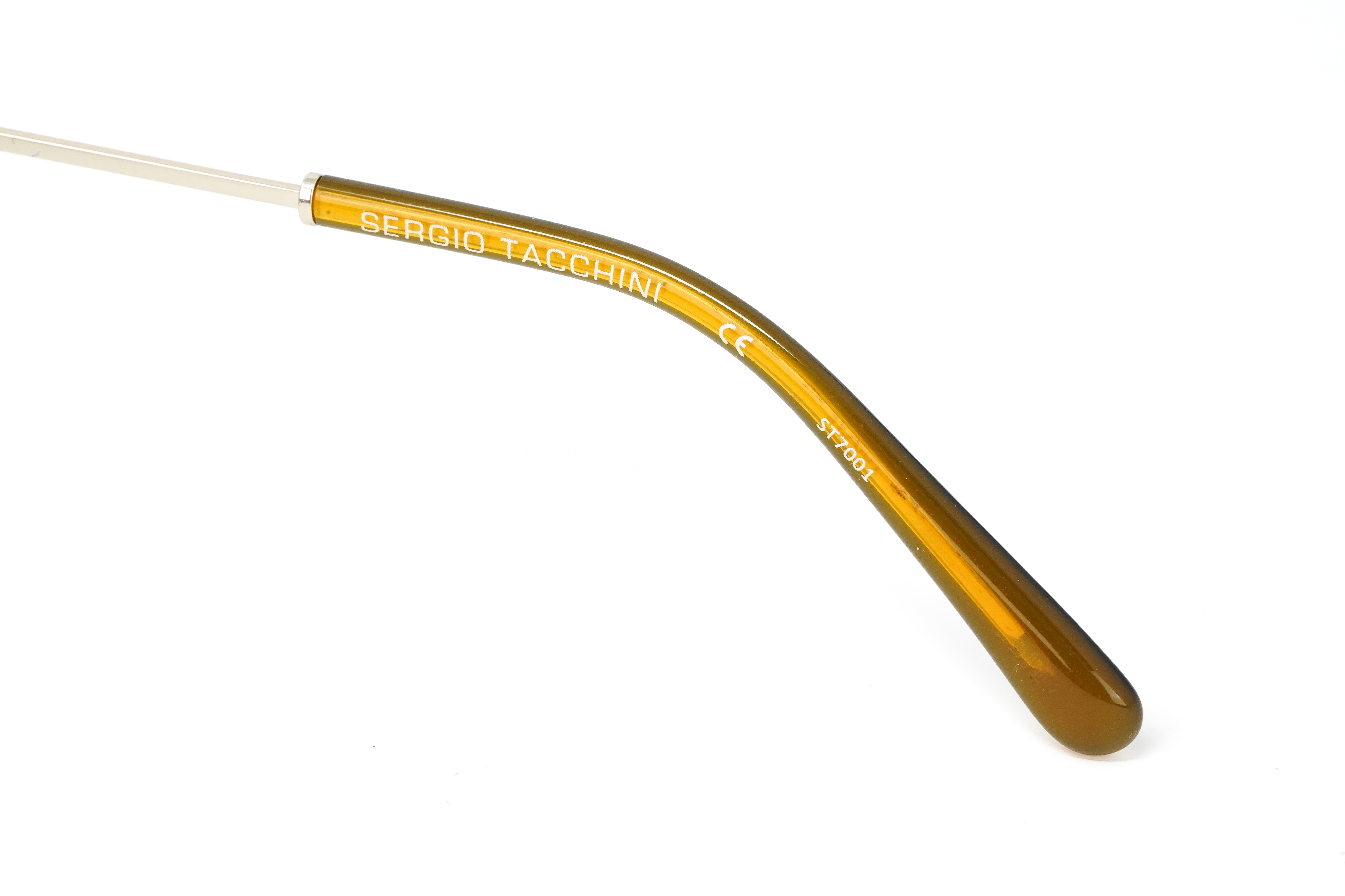 Sergio Tacchini Men's Rectangular Gold Metal ST7001 496-GR8 Sunglasses