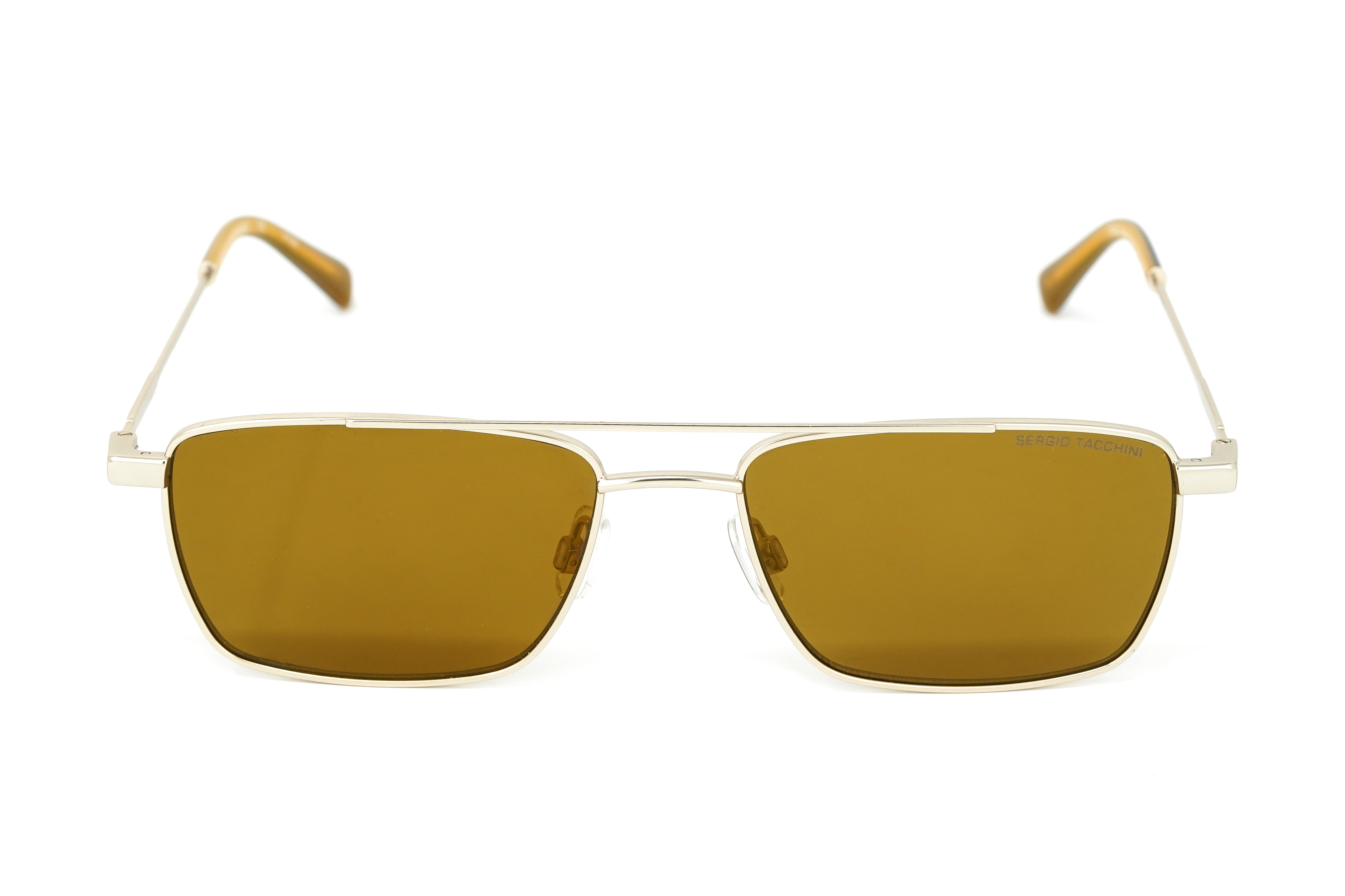 Sergio Tacchini Men's Rectangular Gold Metal ST7001 496-GR8 Sunglasses