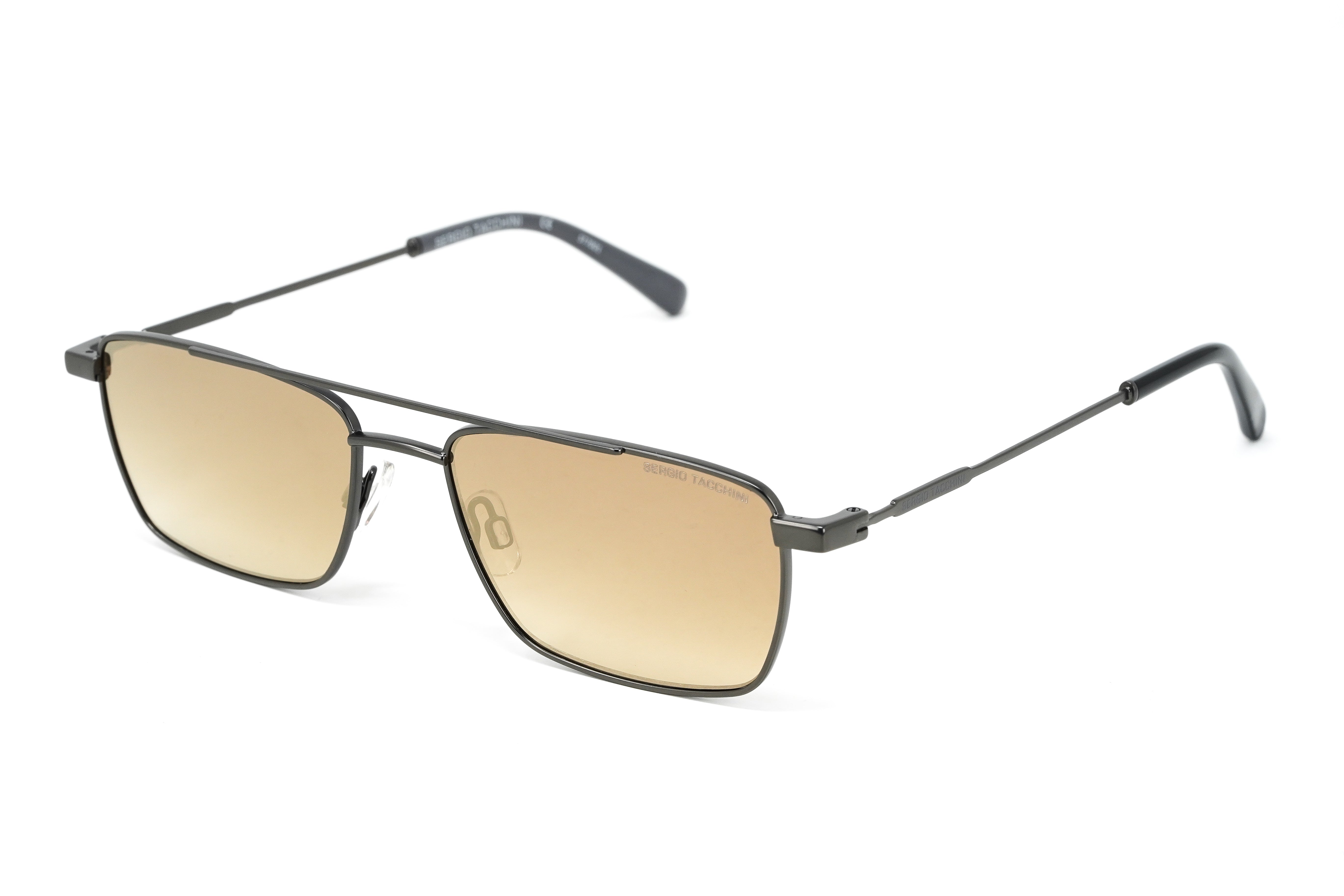 Sergio Tacchini Men's Rectangular Gunmetal Grey ST7001 950-GR8 Sunglasses