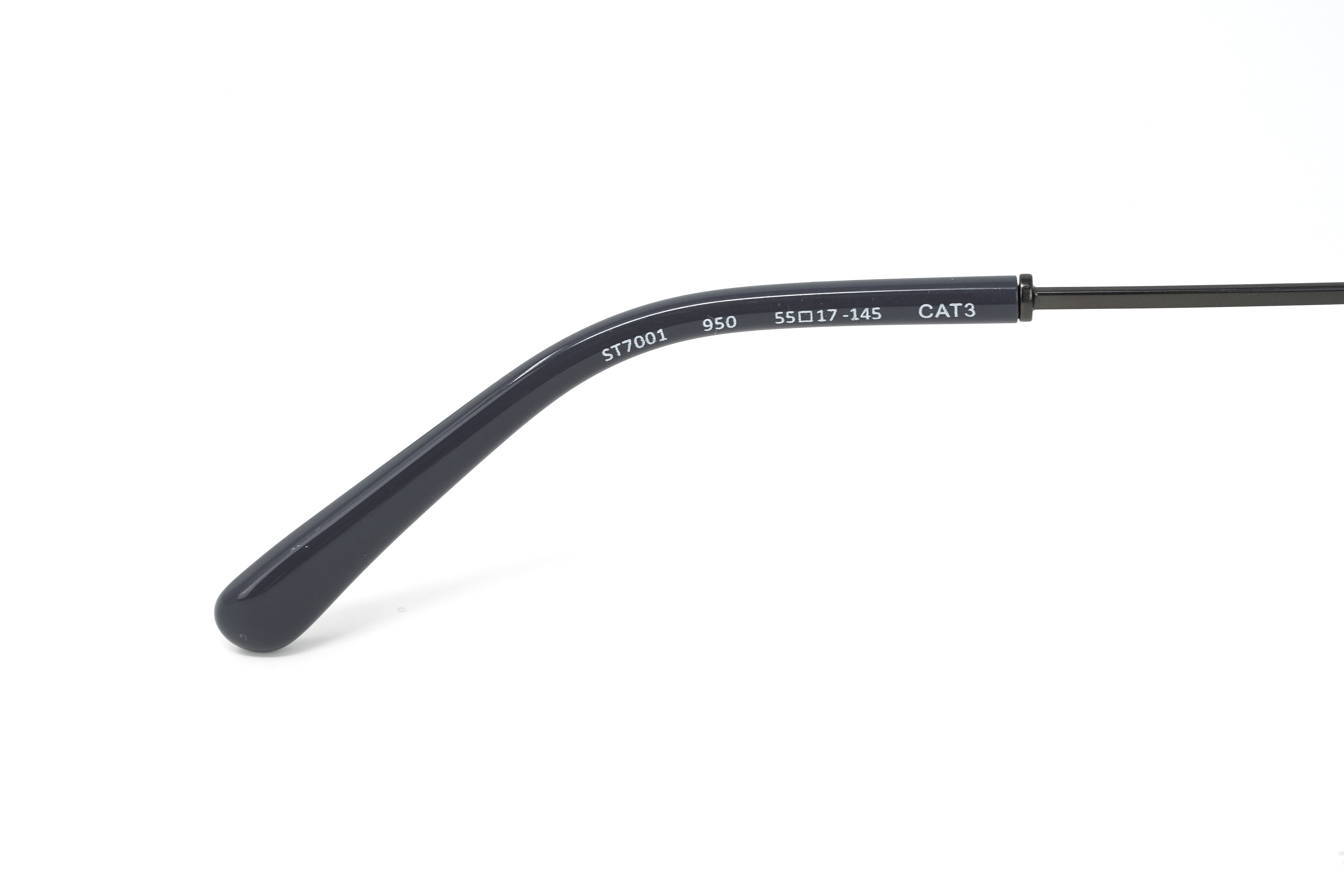 Sergio Tacchini Men's Rectangular Gunmetal Grey ST7001 950-GR8 Sunglasses