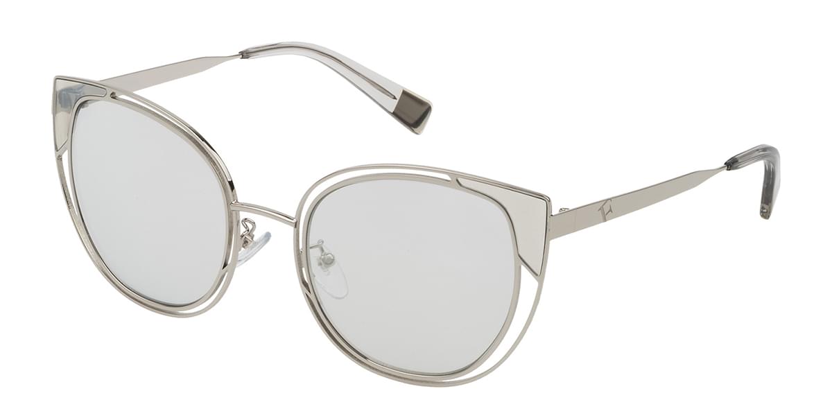 Furla Women's Sunglasses Cat Eye Silver SFU246 579X-GR8 Sunglasses