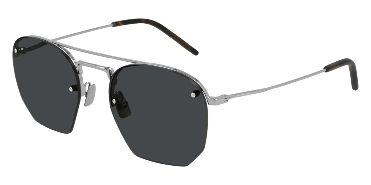 Saint Laurent Men's Sunglasses Irregular Rimless Silver/Grey SL 422-003 52-GR8 Sunglasses