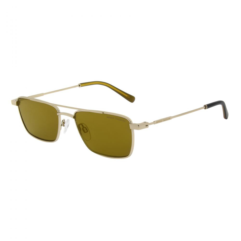 Sergio Tacchini Men's Rectangular Gold Metal ST7001 496-GR8 Sunglasses