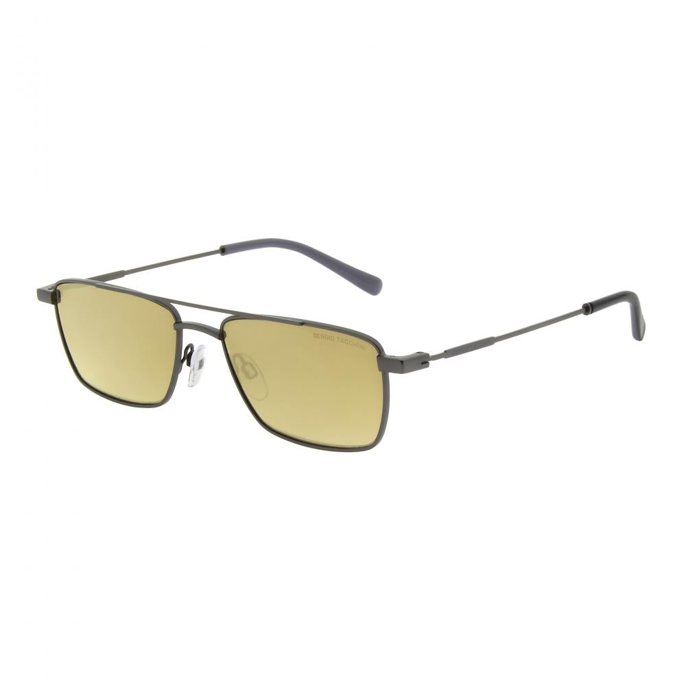 Sergio Tacchini Men's Rectangular Gunmetal Grey ST7001 950-GR8 Sunglasses