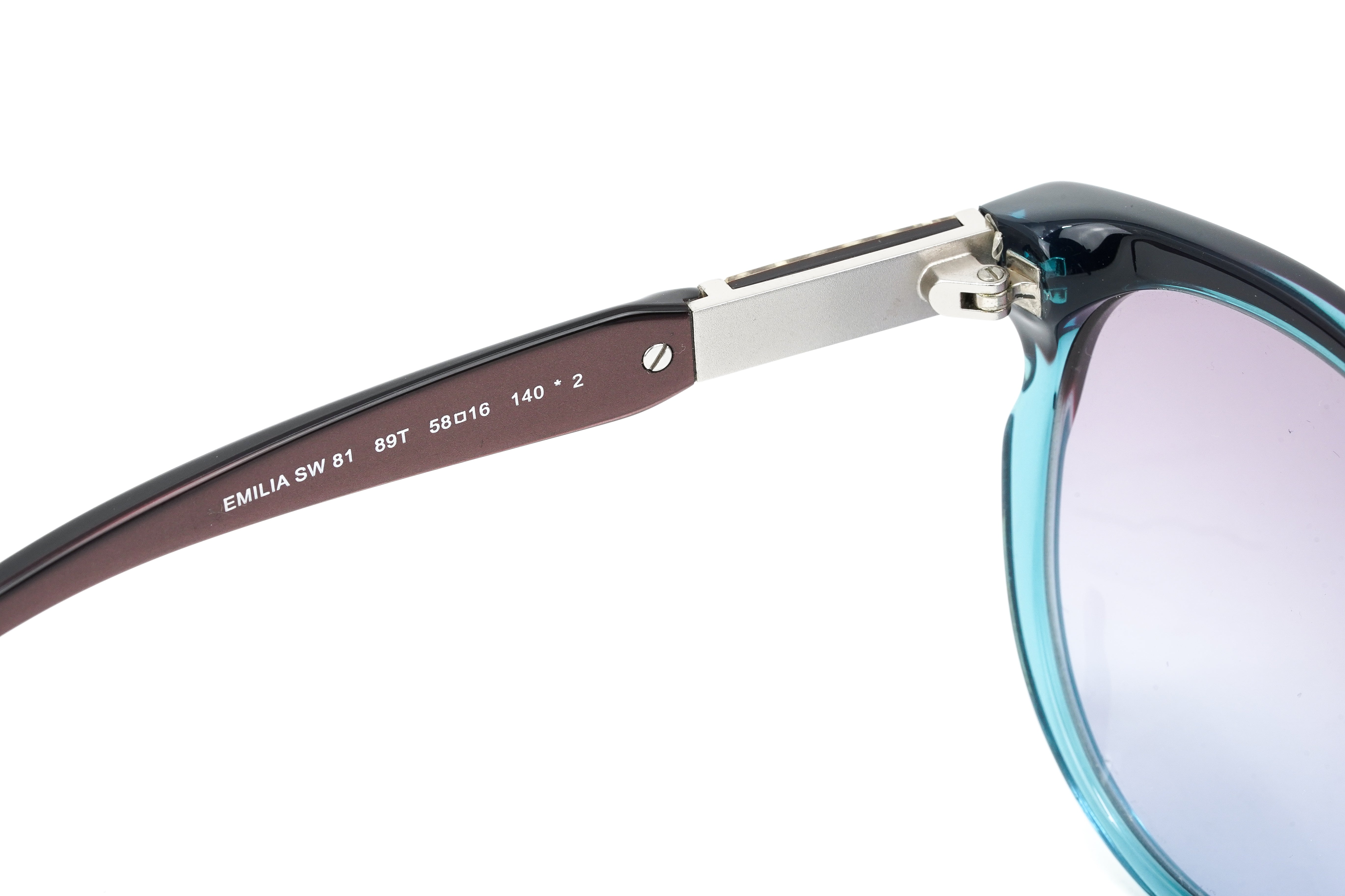Swarovski Emilia Women's Sunglasses Oversized Oval Blue SK0081-89T-GR8 Sunglasses