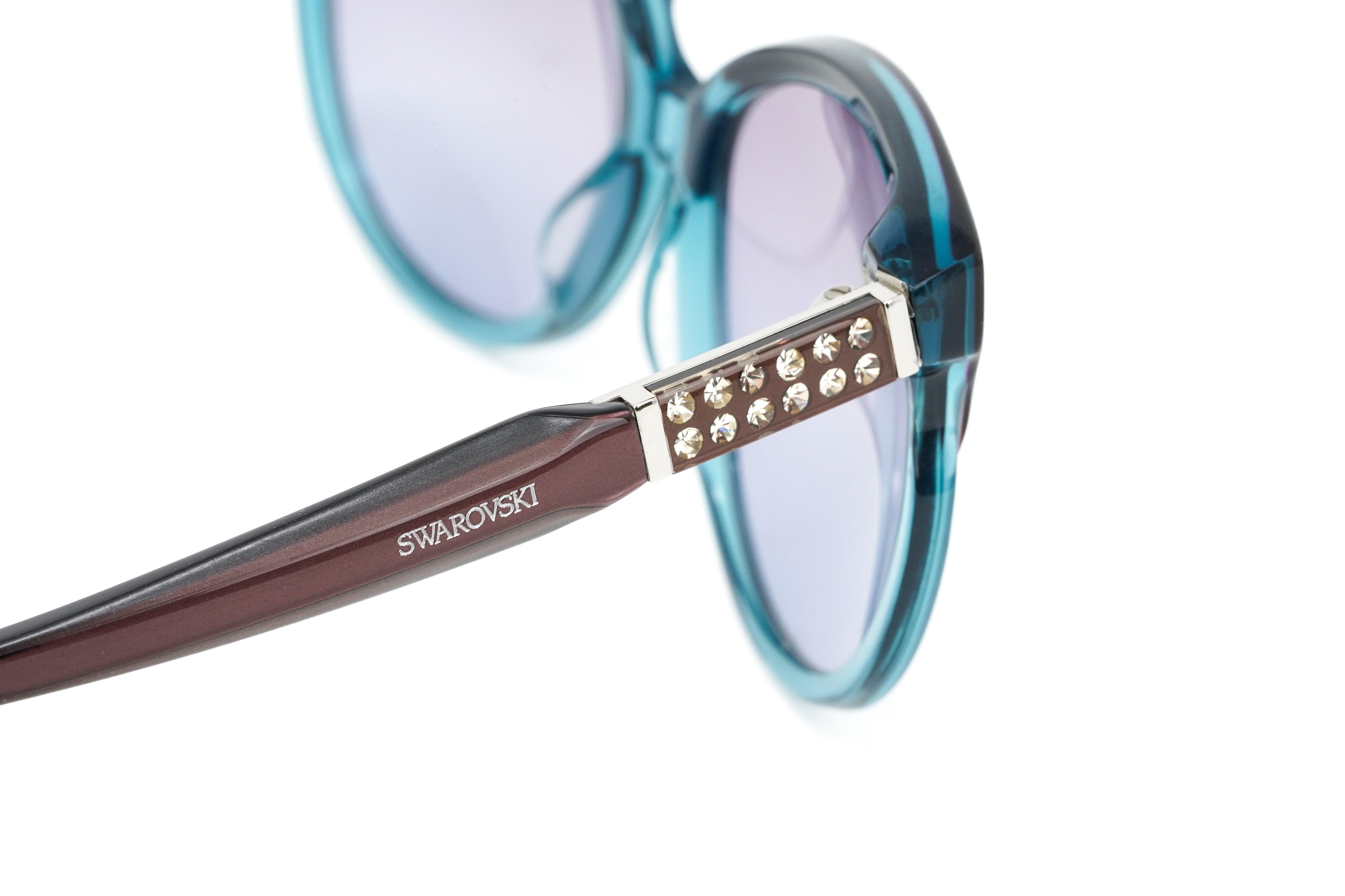 Swarovski Emilia Women's Sunglasses Oversized Oval Blue SK0081-89T-GR8 Sunglasses