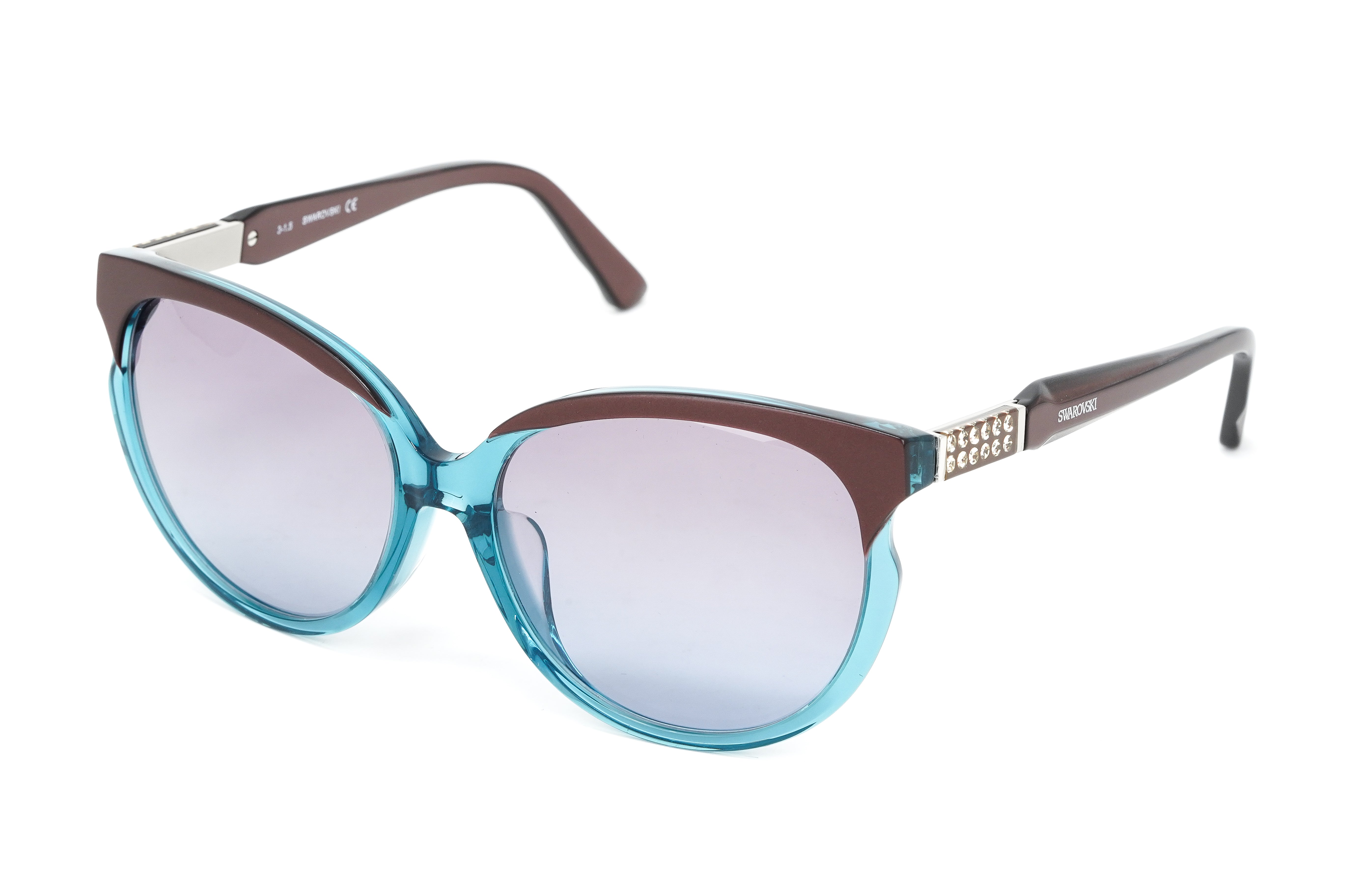 Swarovski Emilia Women's Sunglasses Oversized Oval Blue SK0081-F/S 89T-GR8 Sunglasses