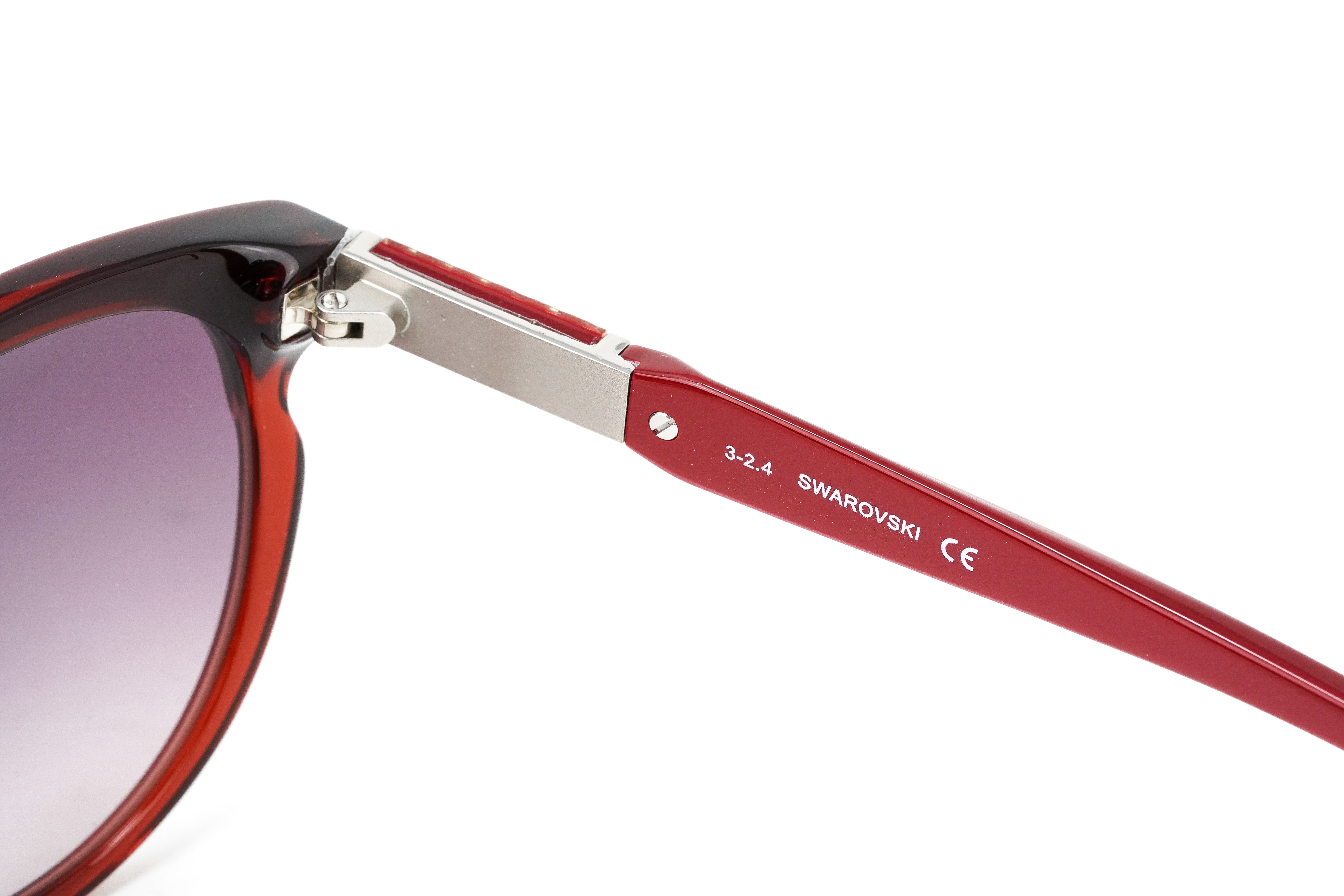 Swarovski Emilia Women's Sunglasses Oversized Oval Cat Eye Burgundy SK0081-F 71T-GR8 Sunglasses