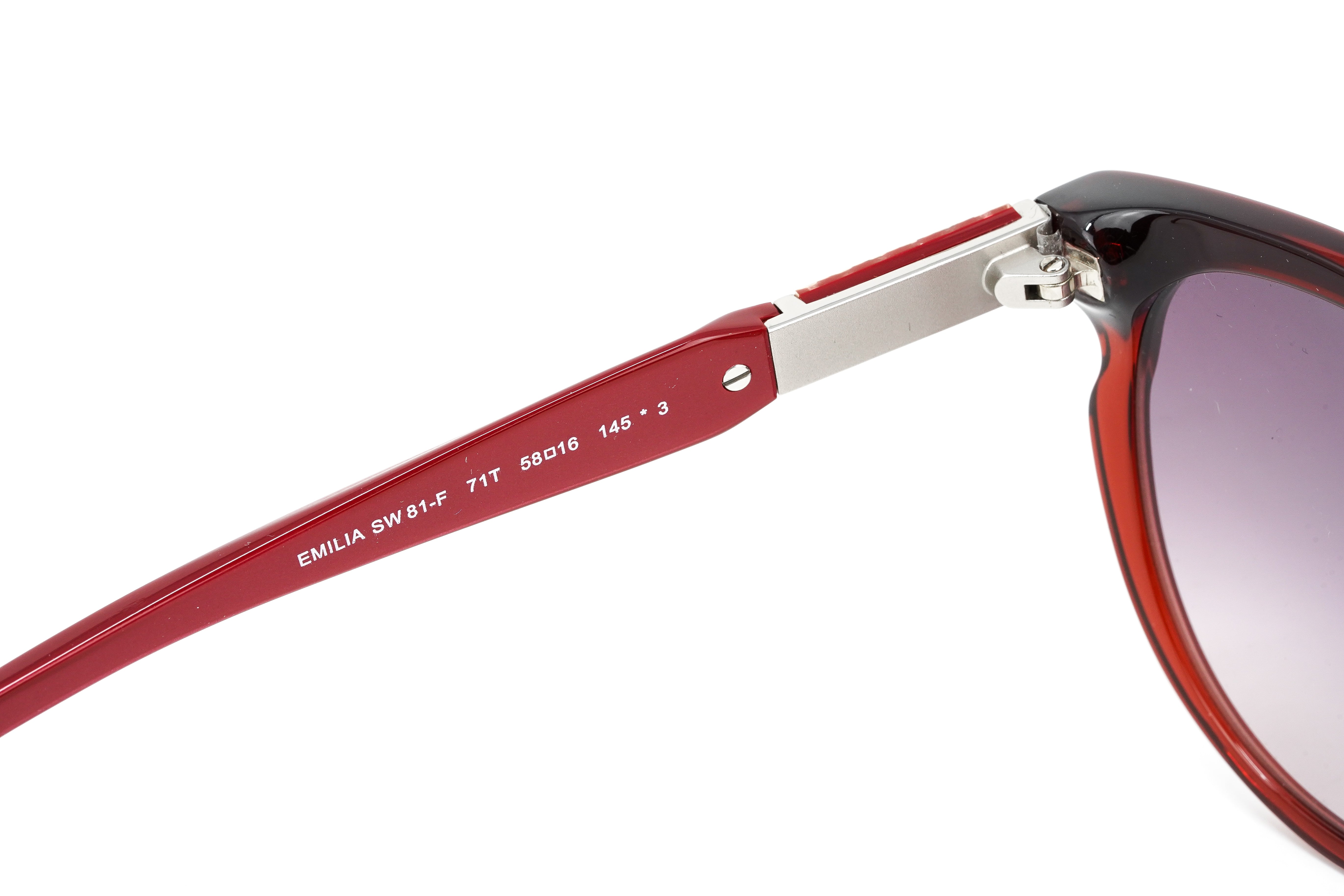 Swarovski Emilia Women's Sunglasses Oversized Oval Cat Eye Burgundy SK0081-F 71T-GR8 Sunglasses