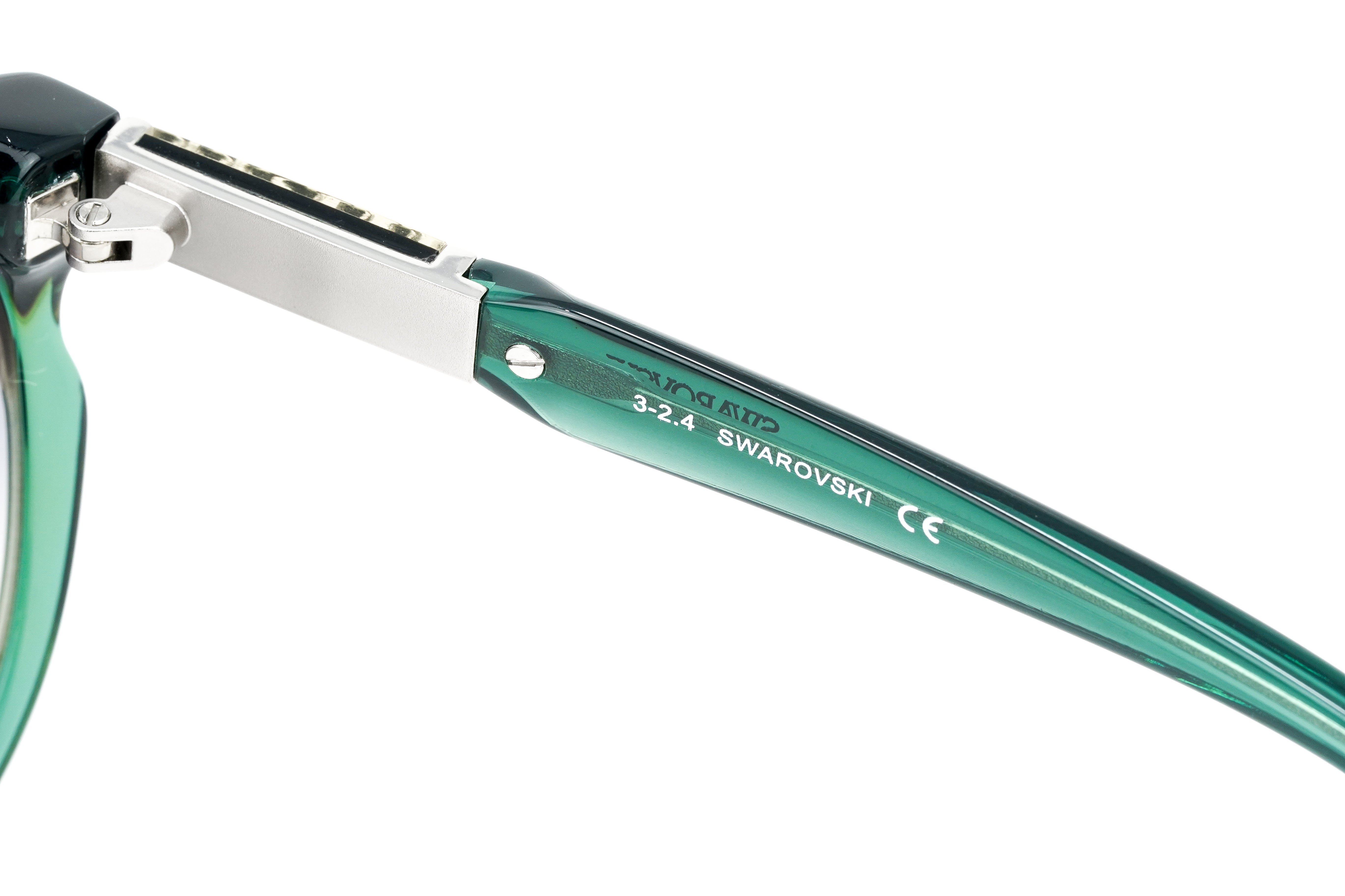 Swarovski Emilia Women's Sunglasses Oversized Oval Dark Green Gradient Grey SK0081/ 96P-GR8 Sunglasses