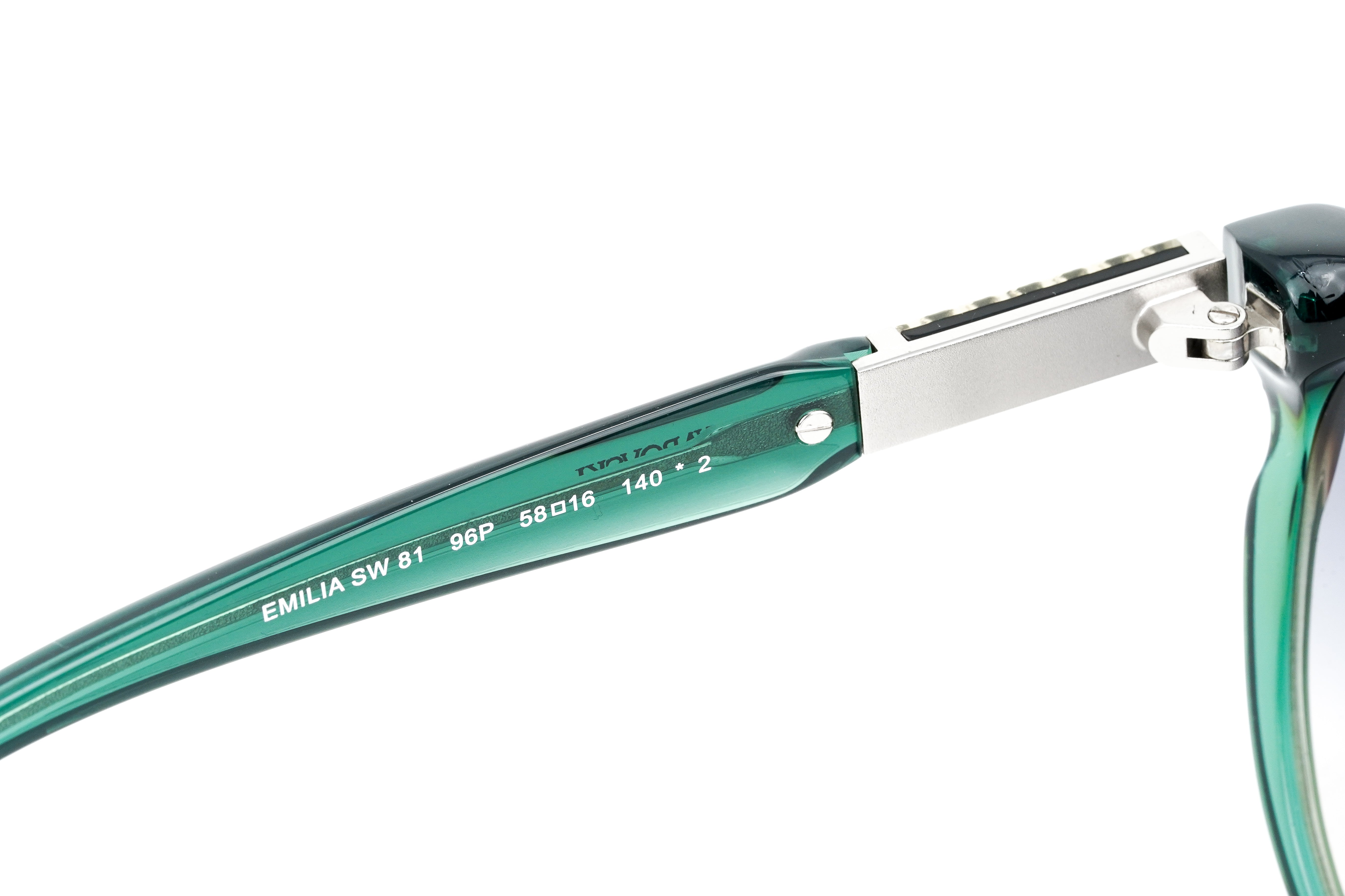 Swarovski Emilia Women's Sunglasses Oversized Oval Dark Green Gradient Grey SK0081/ 96P-GR8 Sunglasses