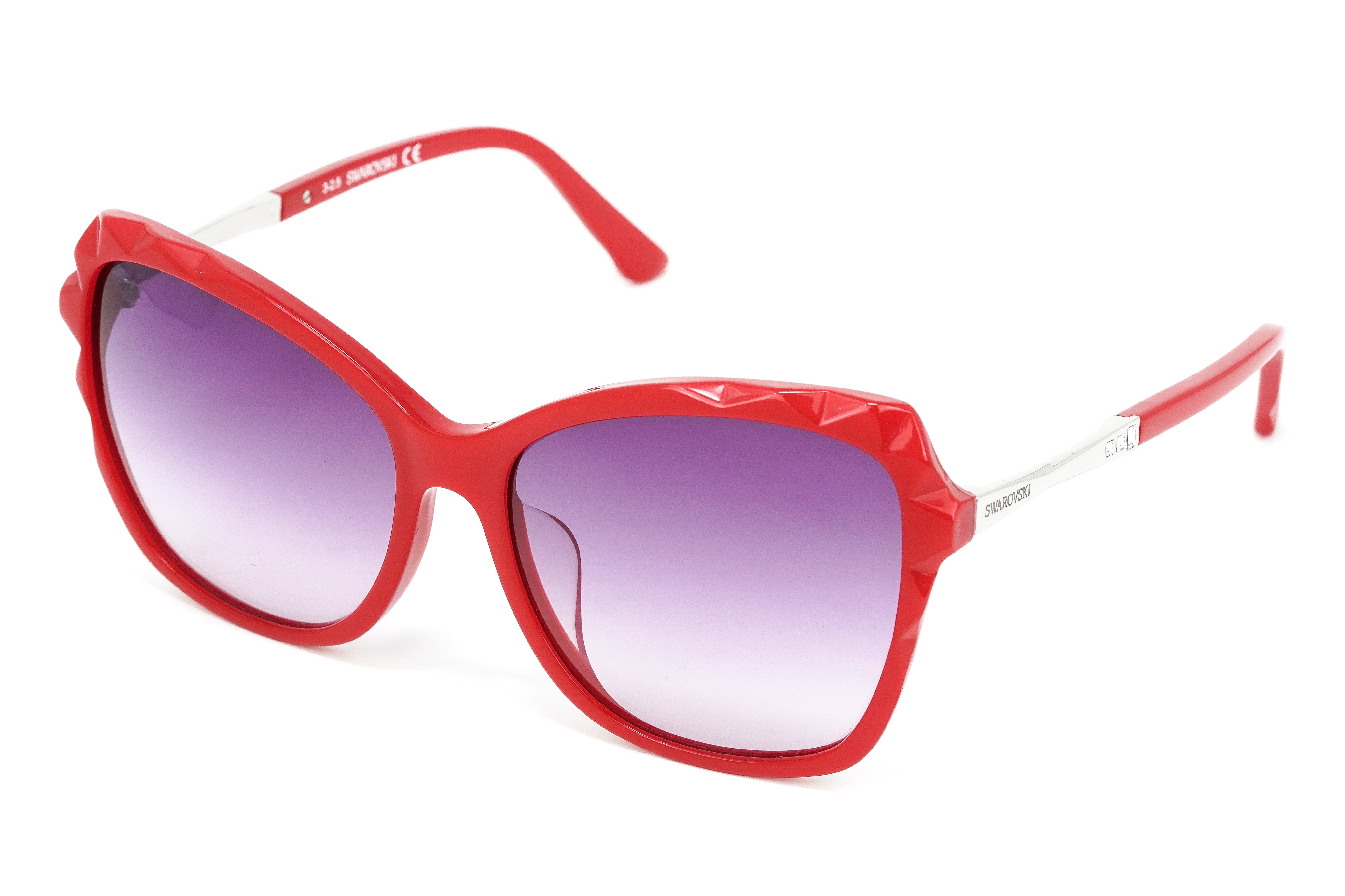 Swarovski Women's Flavia Sunglasses Cat Eye Red SK0106-F/S 72B-GR8 Sunglasses