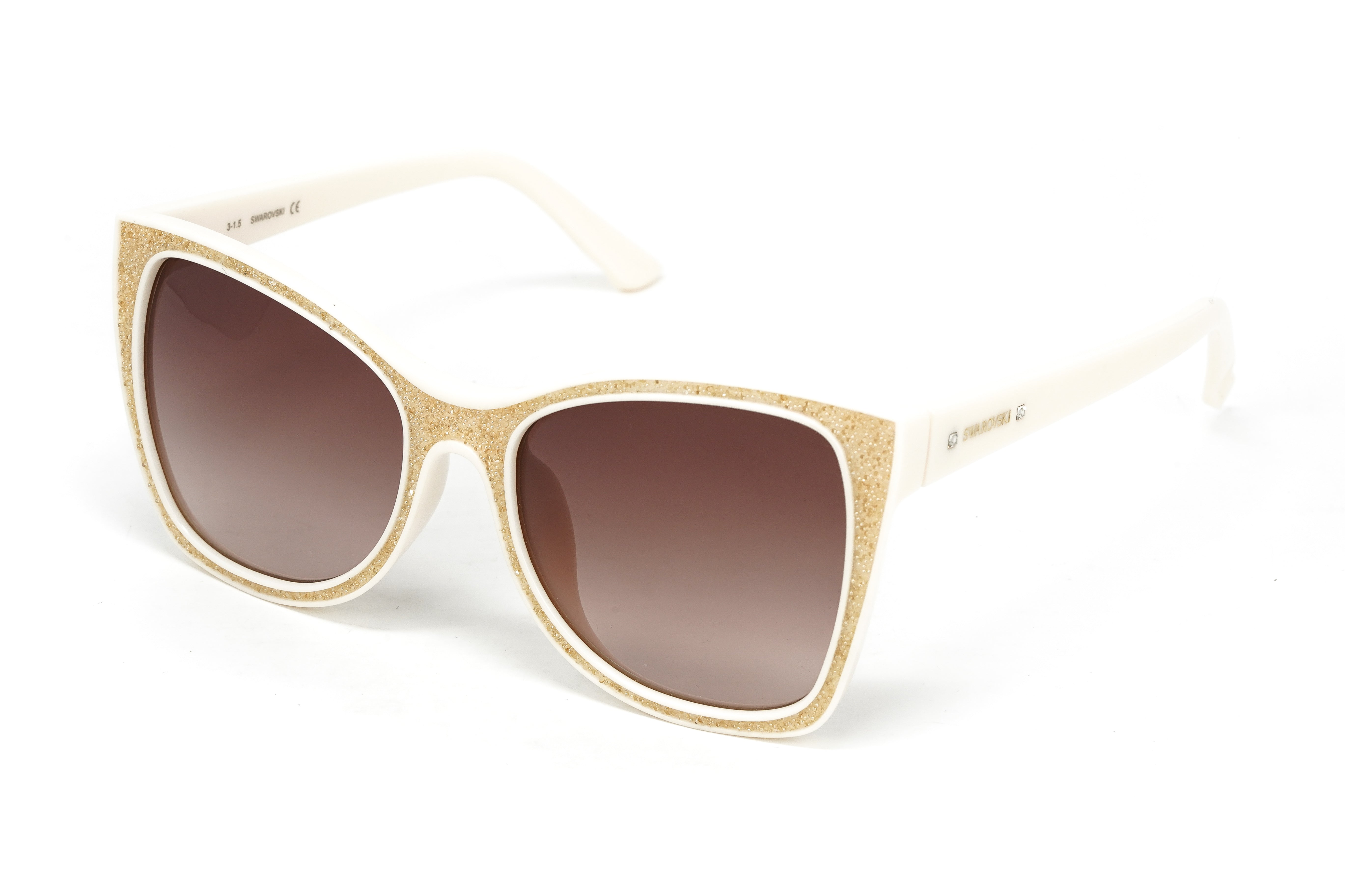 Swarovski Farrel Women's Sunglasses Square Cat Eye Cream SK0109-F-21F-GR8 Sunglasses