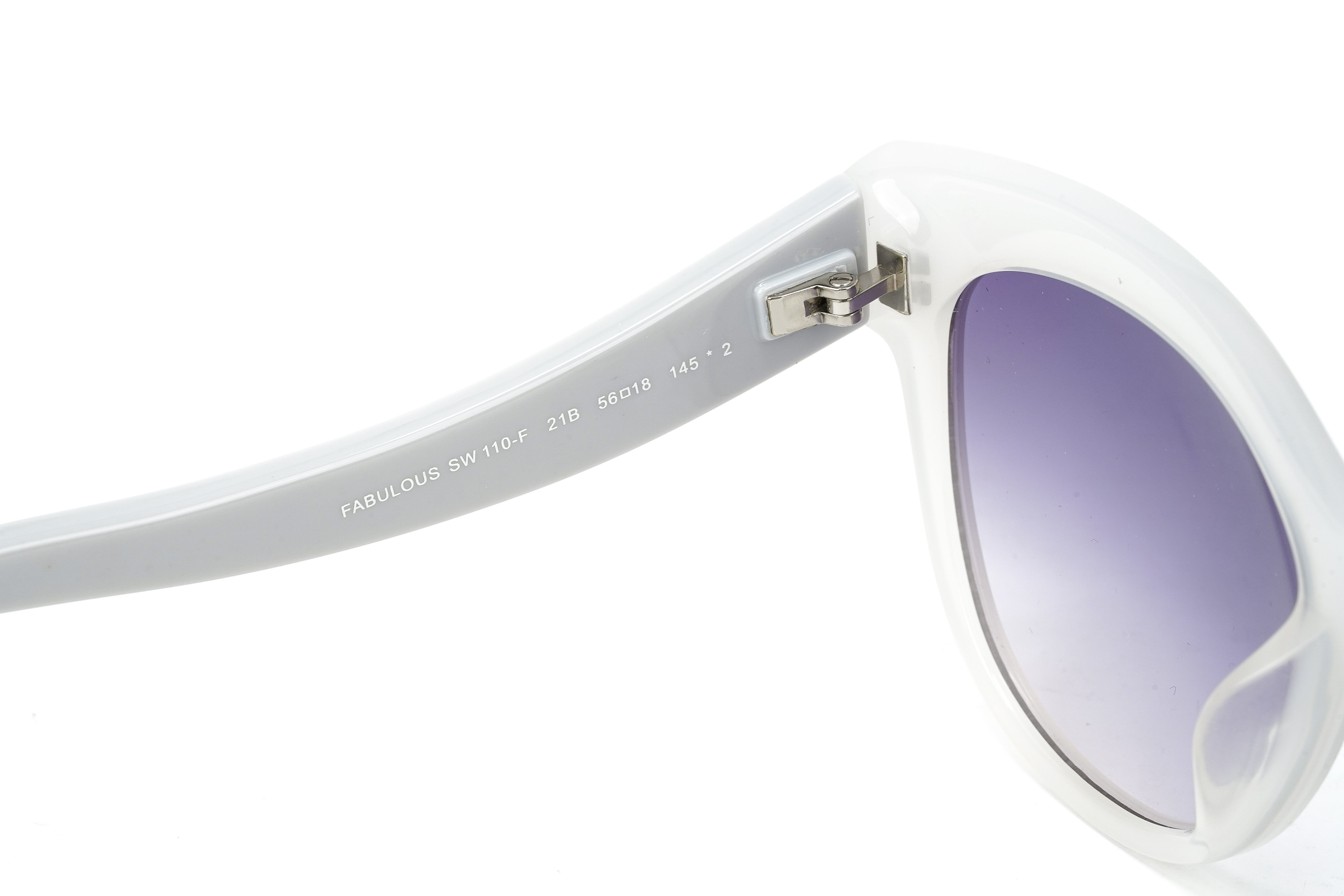 Swarovski Women's Fabulous Sunglasses Oval Cat Eye Translucent Grey SK0110-F/S 21B-GR8 Sunglasses