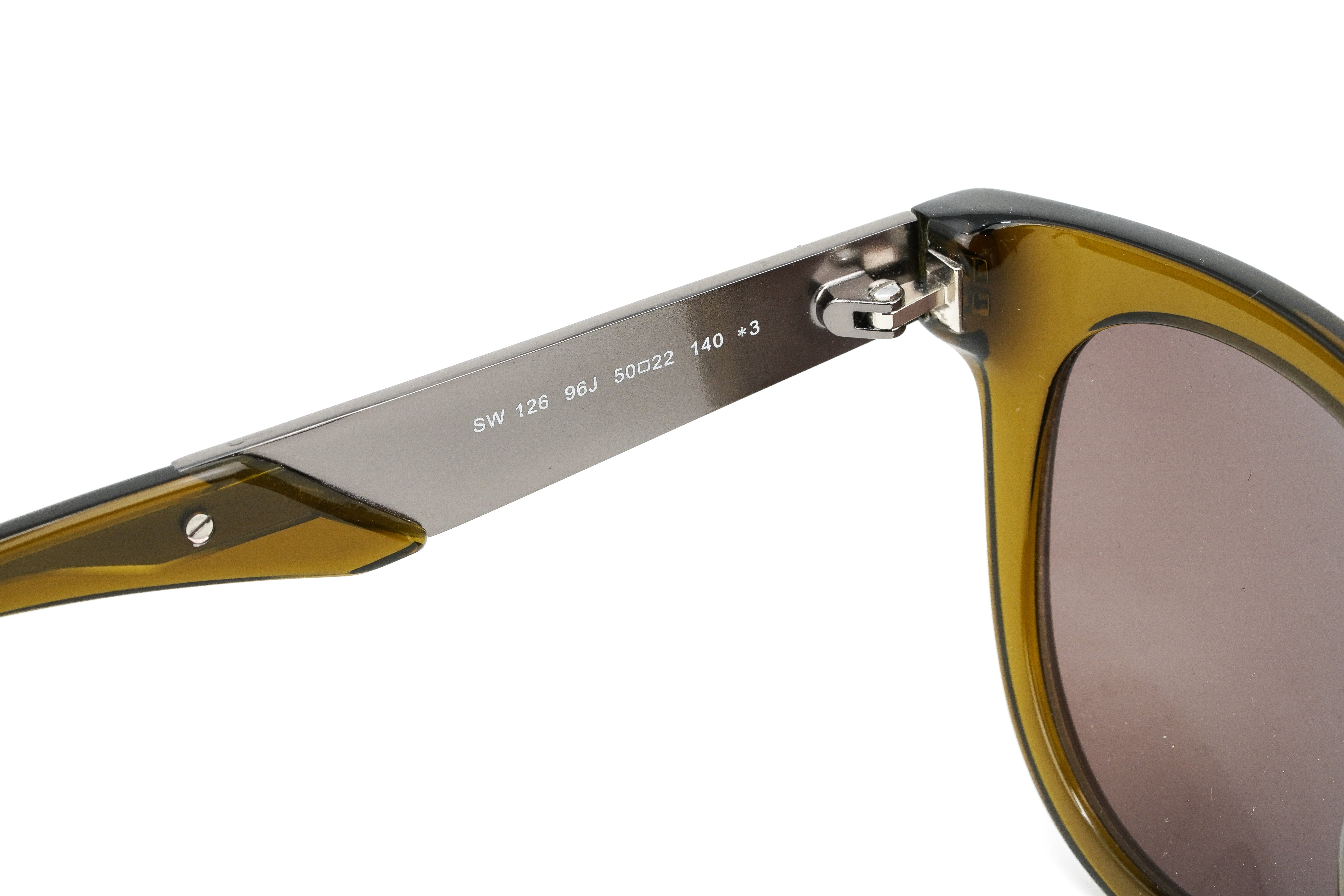 Swarovski Unisex Sunglasses Round Cat Eye Translucent Green SK0126/S 96J-GR8 Sunglasses