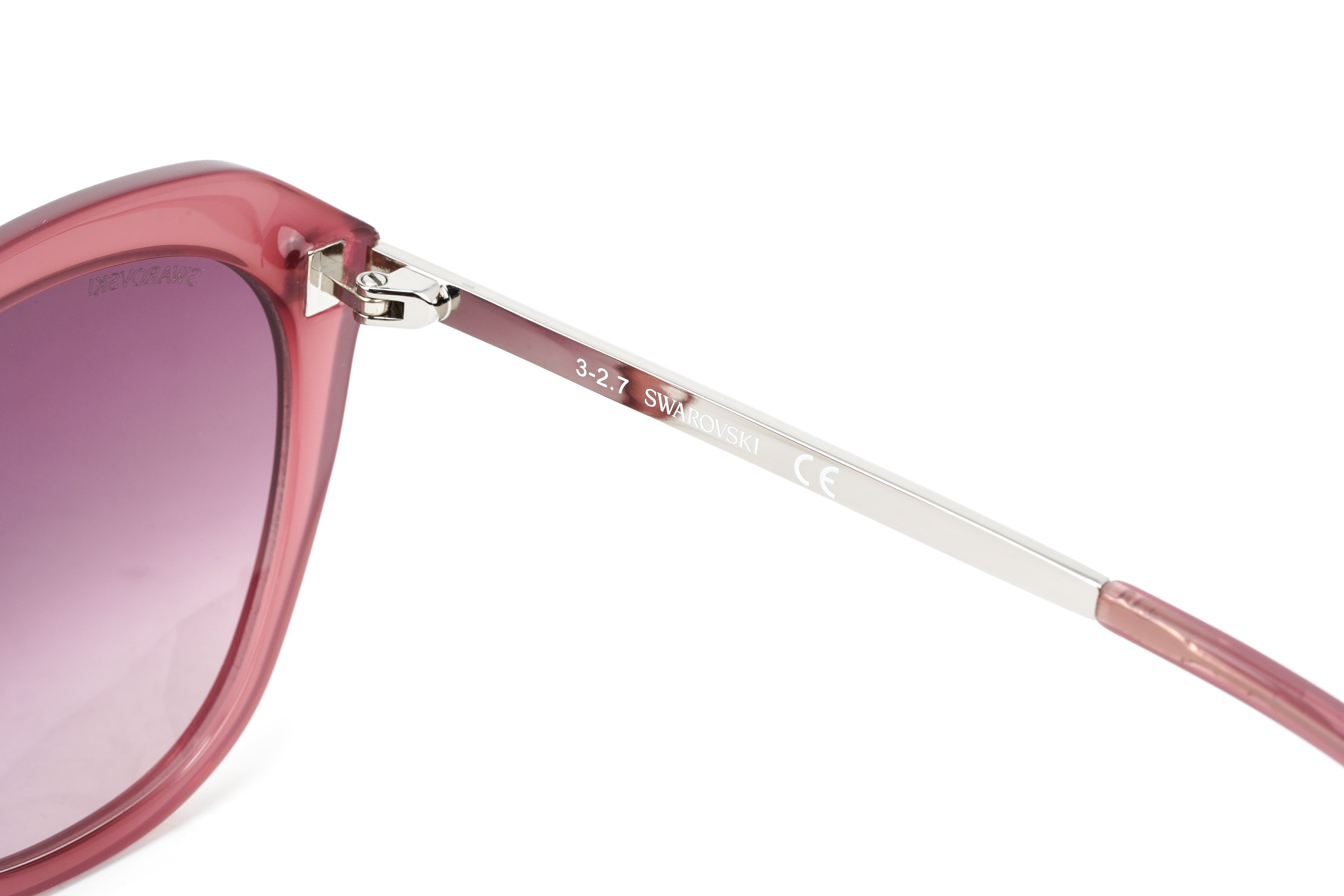 Swarovski Women's Sunglasses Oval Cat Eye Translucent Purple SK0143 72Z-GR8 Sunglasses