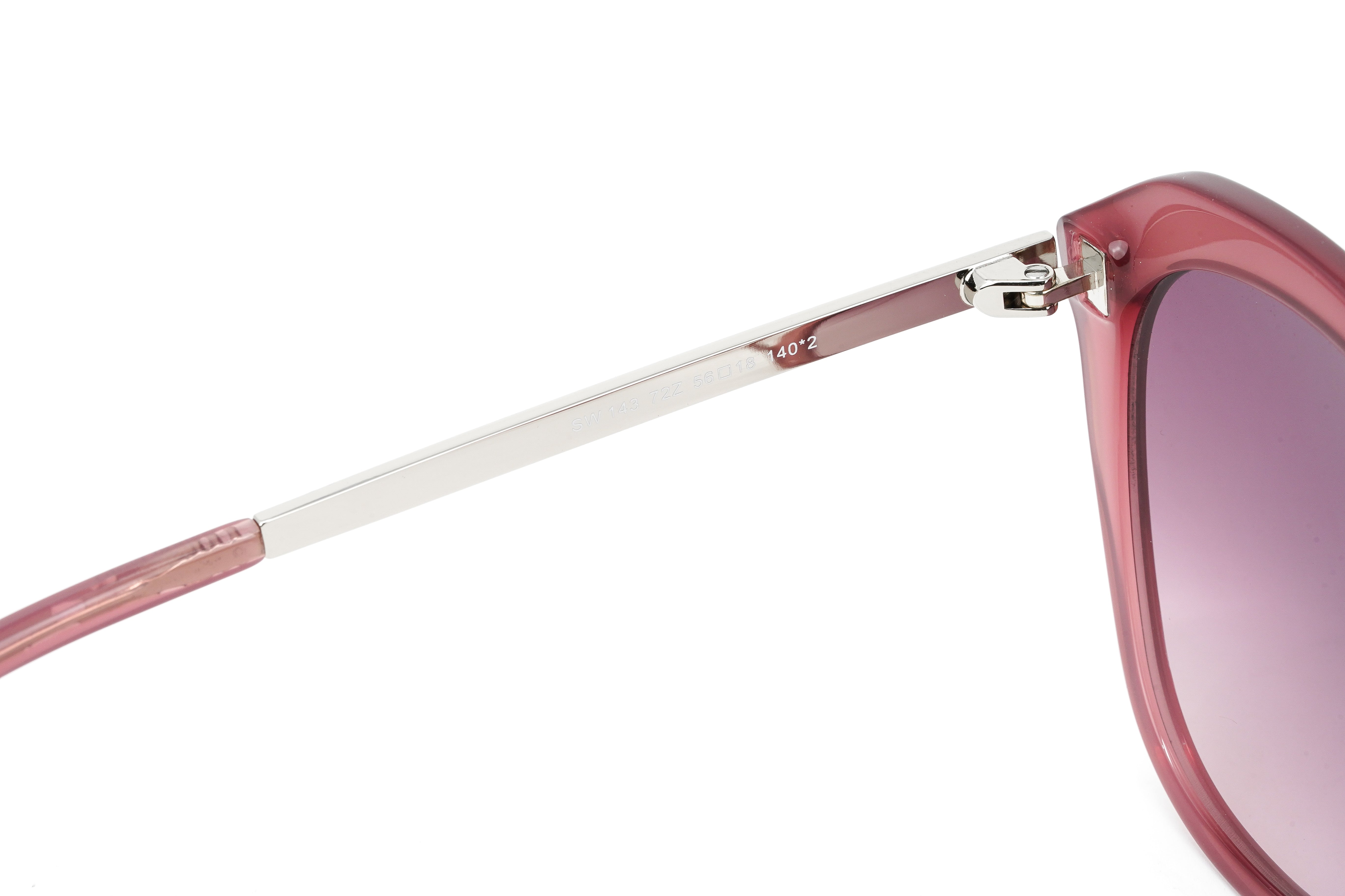 Swarovski Women's Sunglasses Oval Cat Eye Translucent Purple SK0143 72Z-GR8 Sunglasses