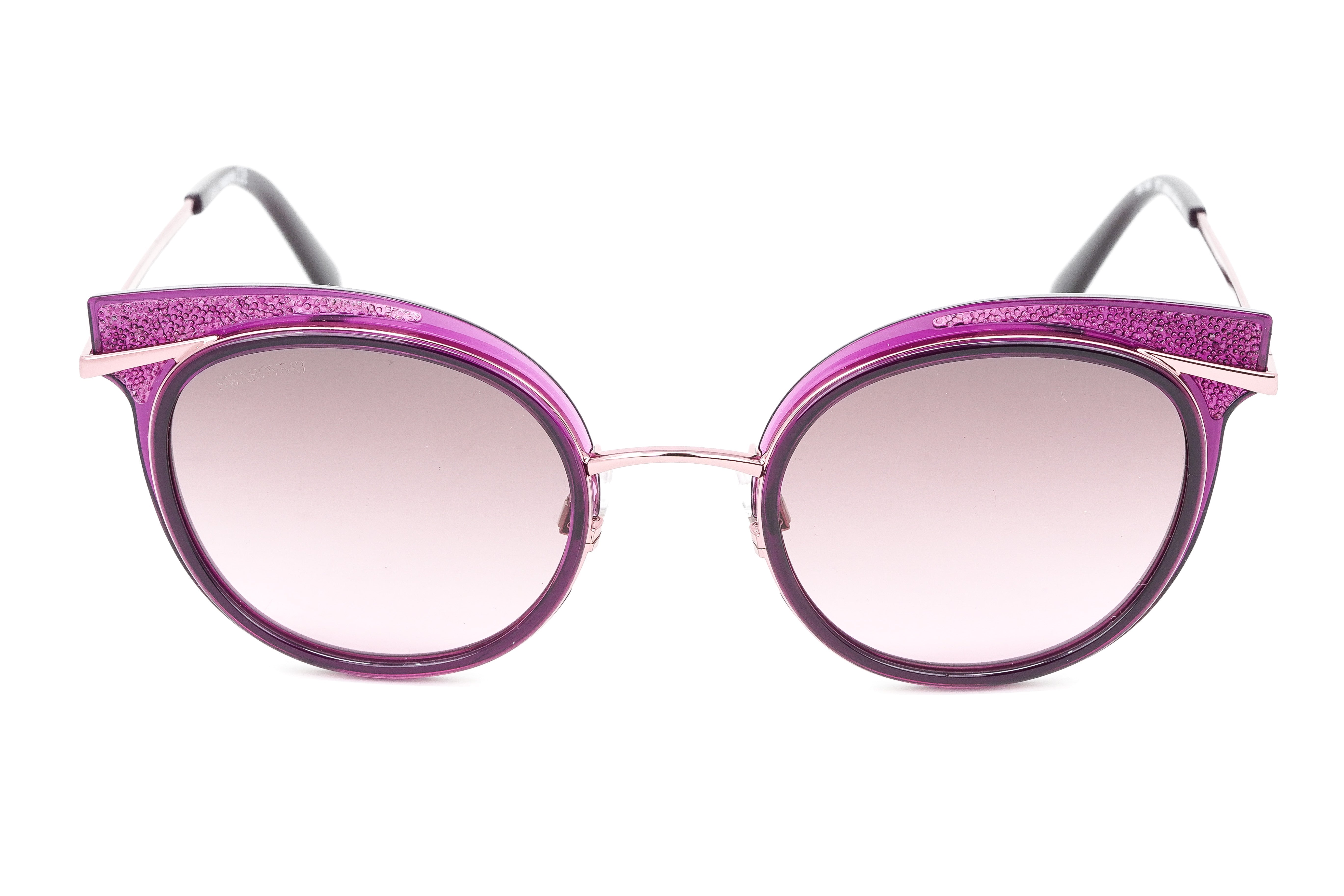 Swarovski Women's Sunglasses Round Cat Eye Deep Purple SK0169 78T