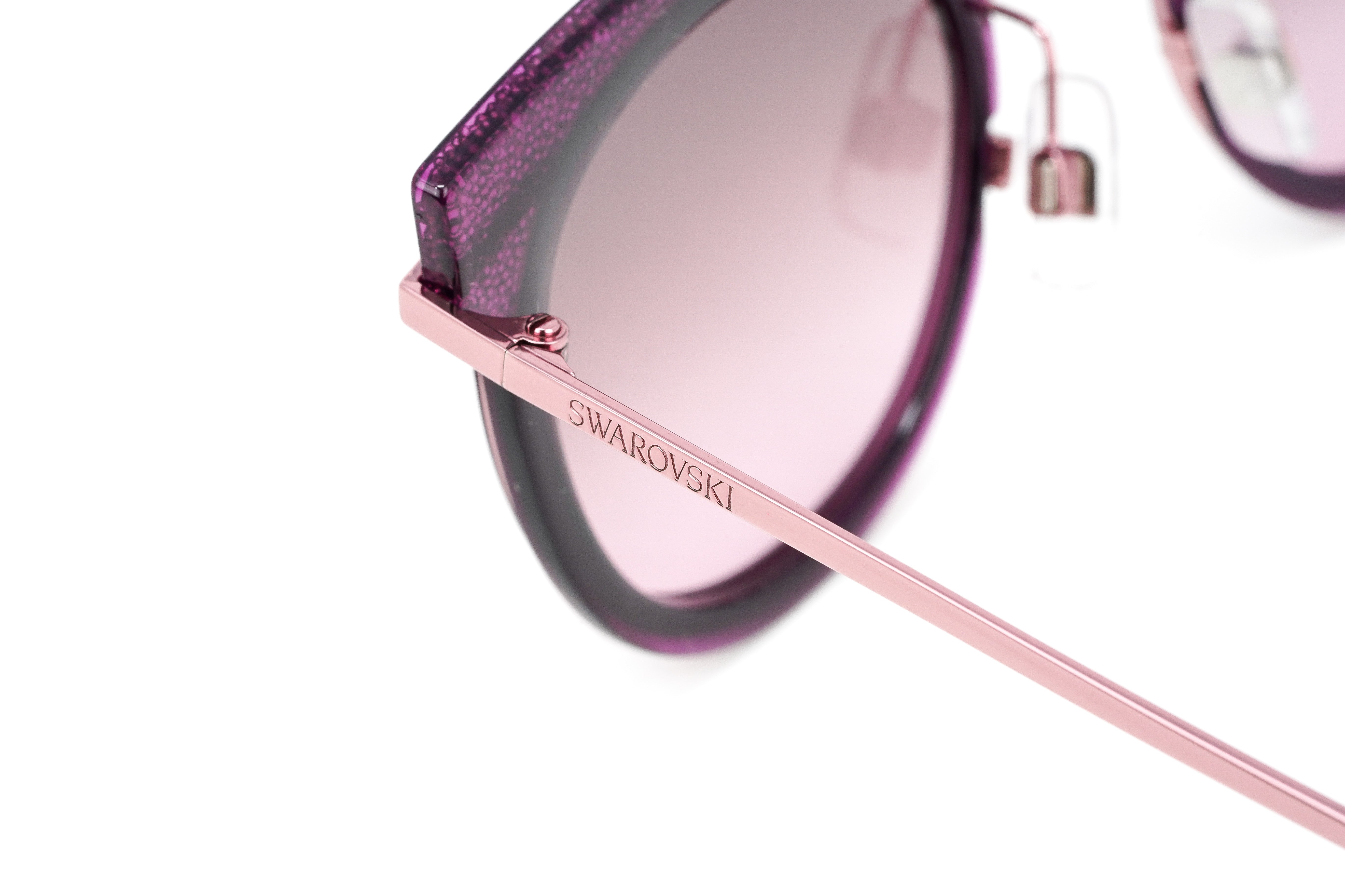 Swarovski Women's Sunglasses Round Cat Eye Deep Purple SK0169 78T-GR8 Sunglasses