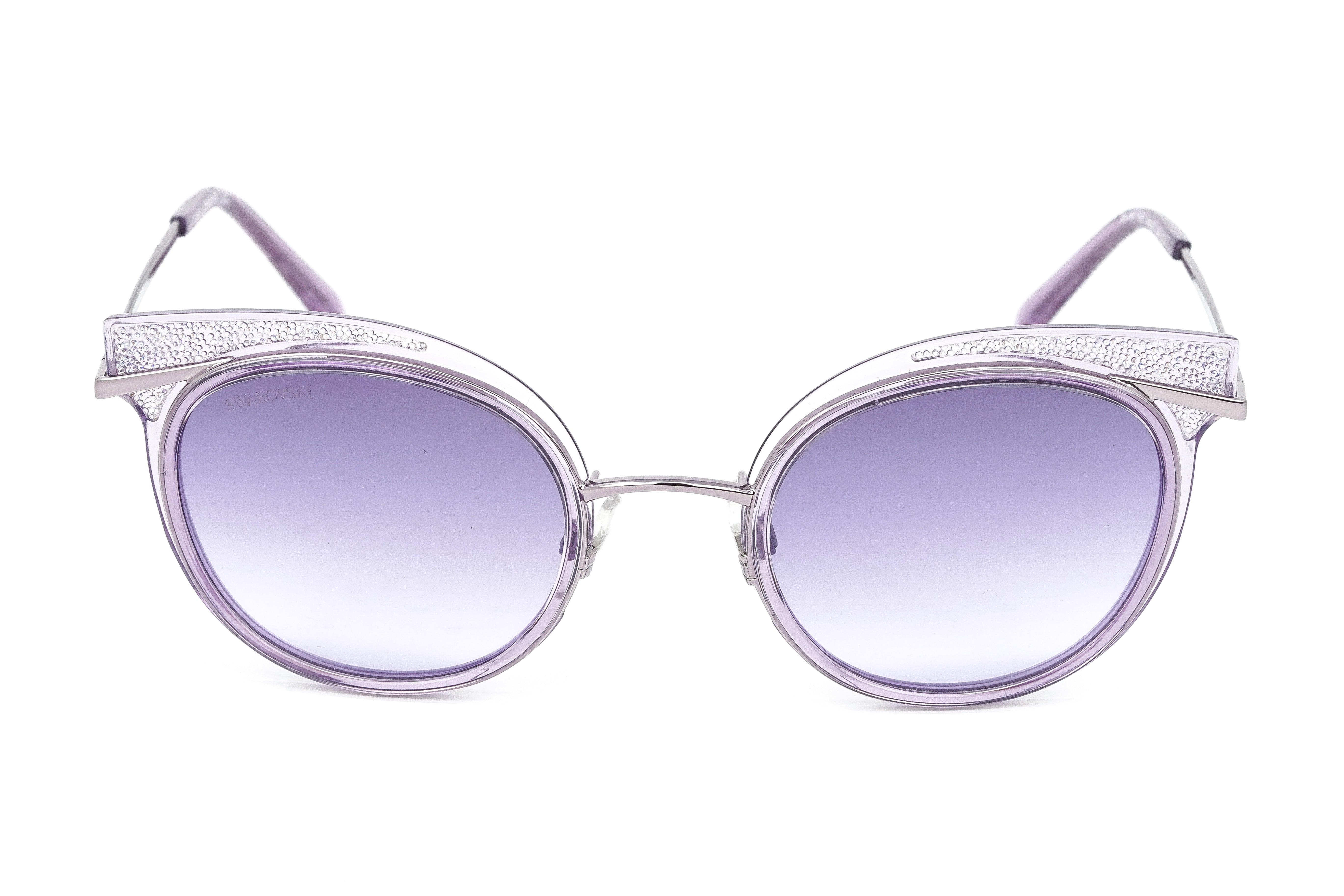 Swarovski Women's Sunglasses Round Cat Eye Violet SK0169-81Z-GR8 Sunglasses