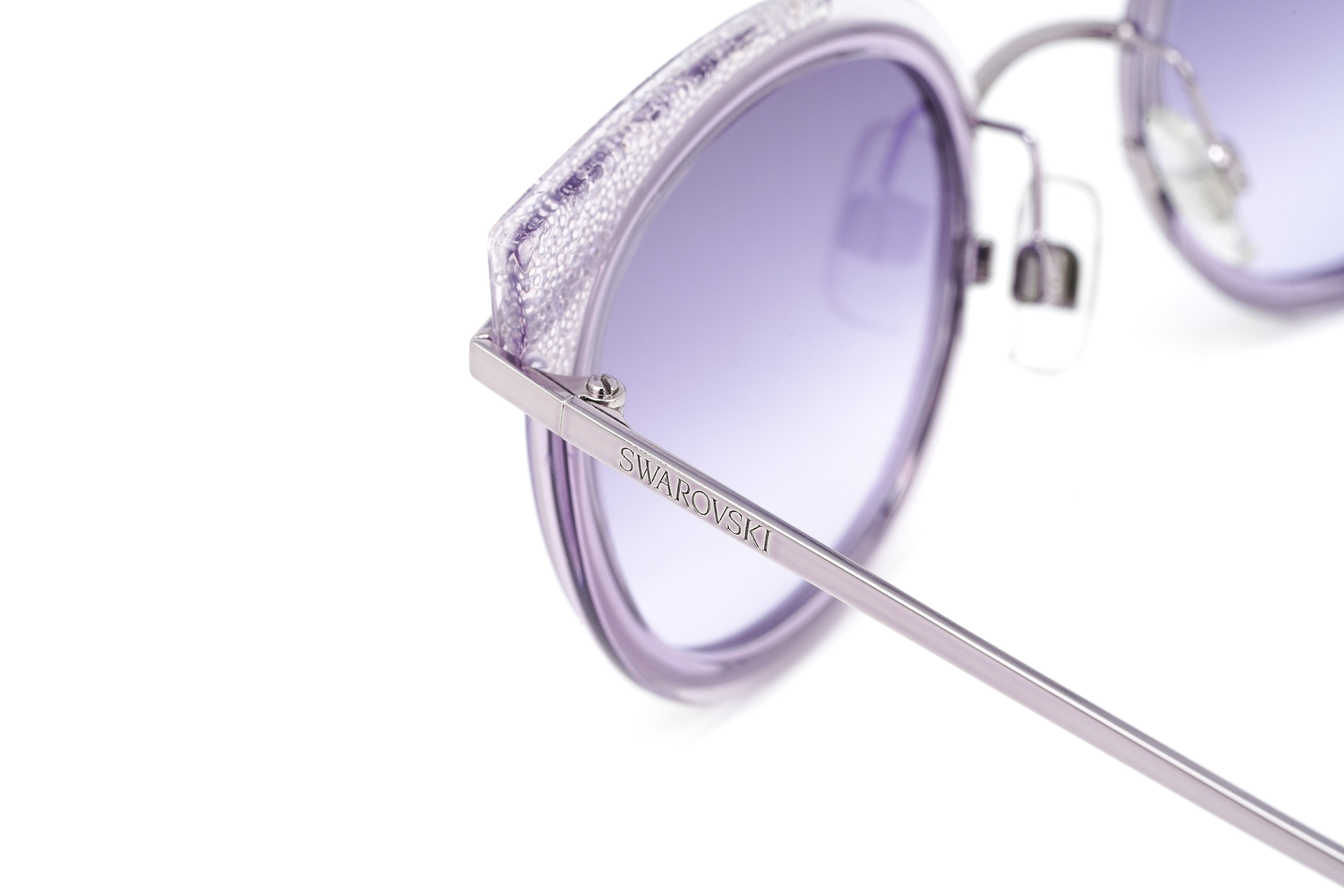 Swarovski Women's Sunglasses Round Cat Eye Violet SK0169-81Z-GR8 Sunglasses