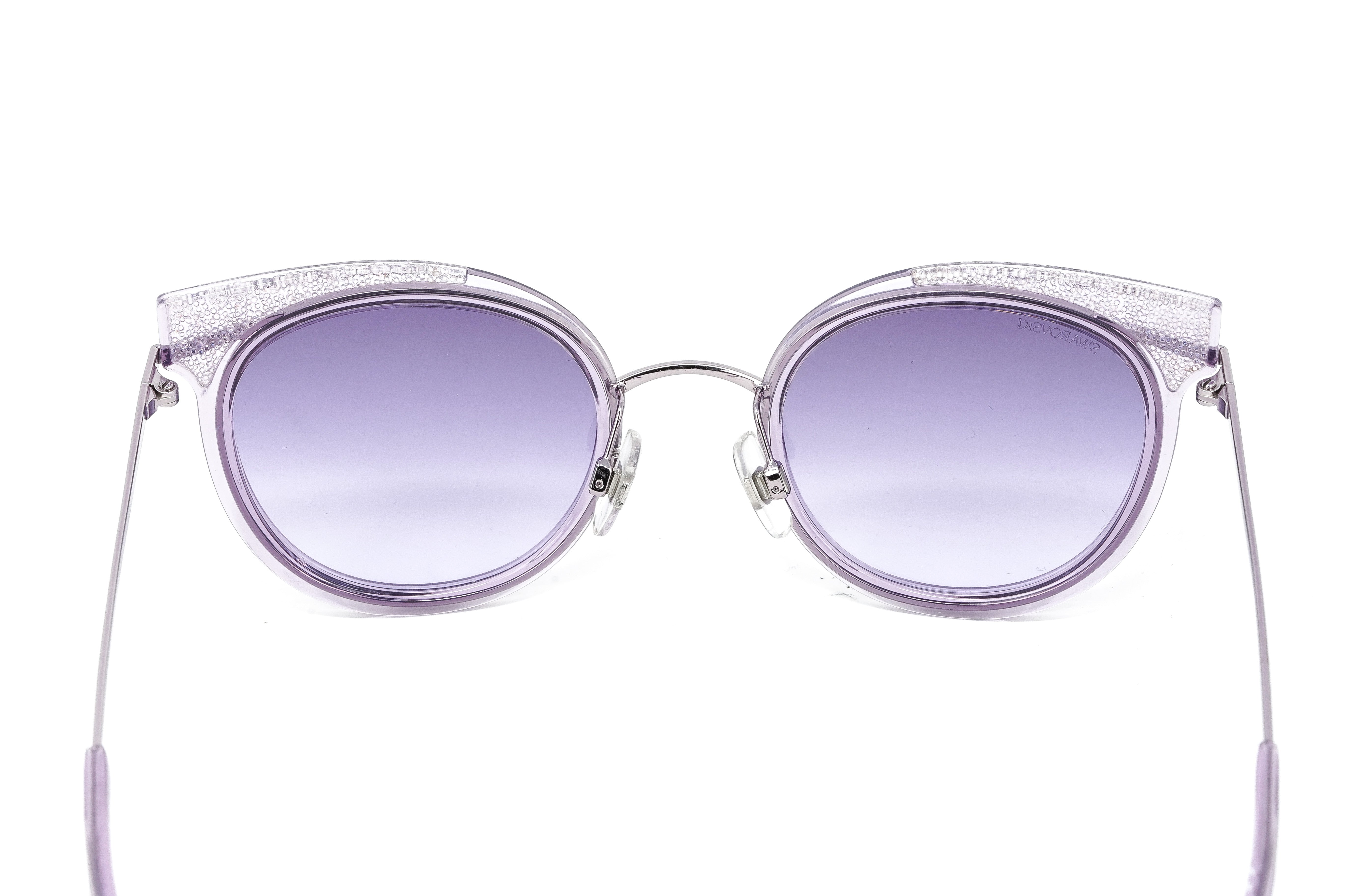 Swarovski Women's Sunglasses Round Cat Eye Violet SK0169-81Z-GR8 Sunglasses