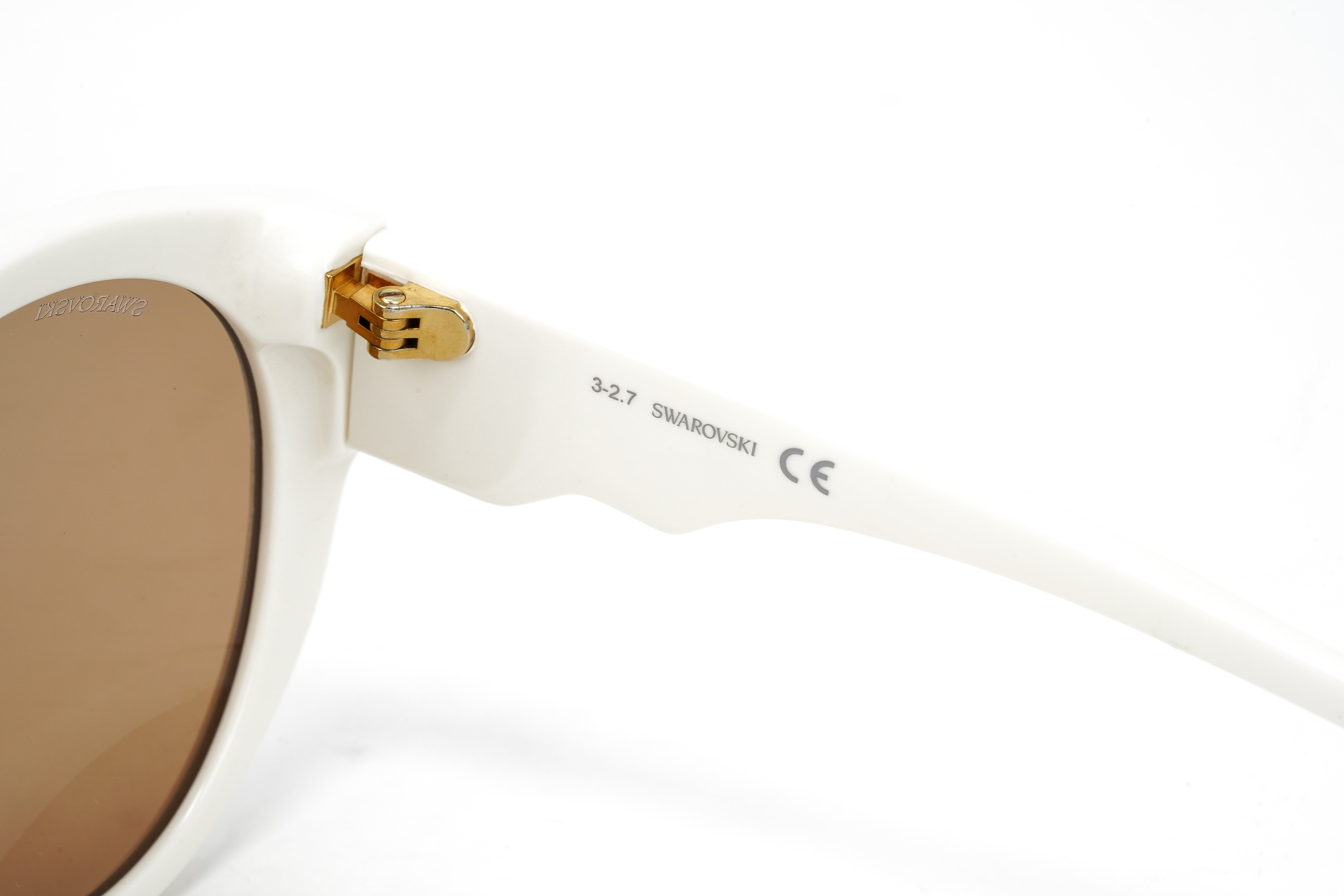 Swarovski Women's Sunglasses Round Cat Eye Cream Brown SK0174 21E-GR8 Sunglasses