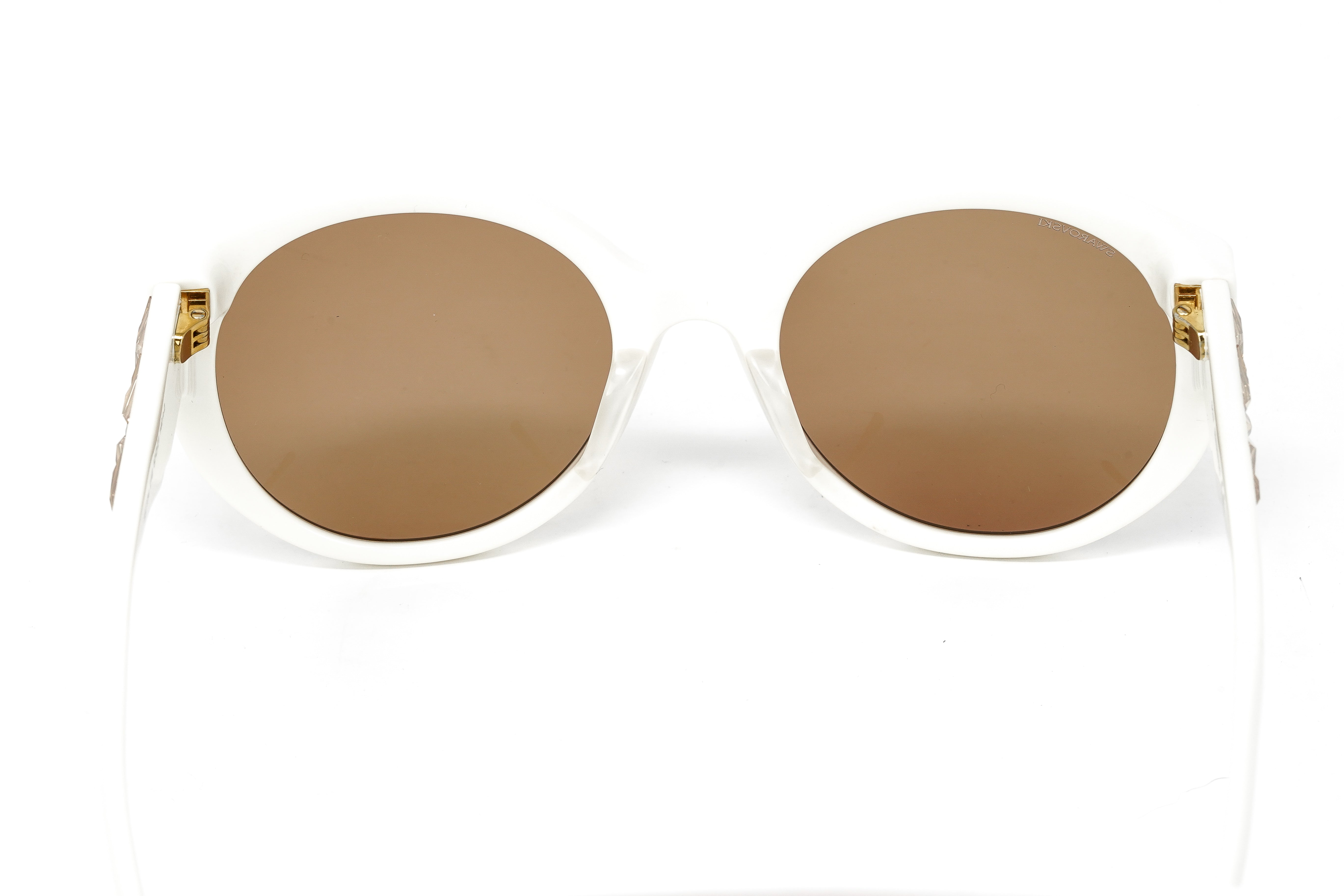 Swarovski Women's Sunglasses Round Cat Eye Cream Brown SK0174 21E-GR8 Sunglasses