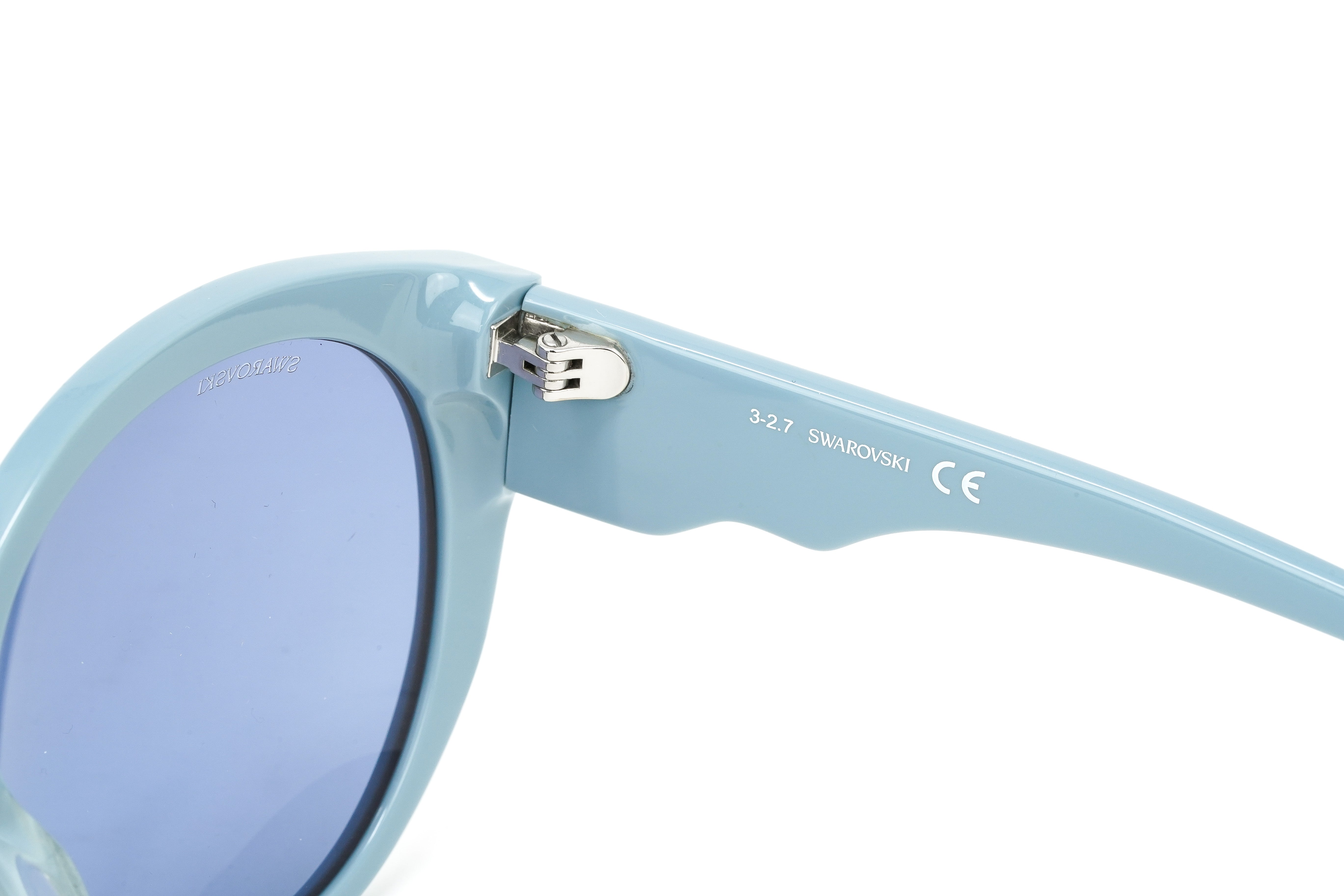 Swarovski Women's Sunglasses Round Cat Eye Blue SK0174 84V-GR8 Sunglasses