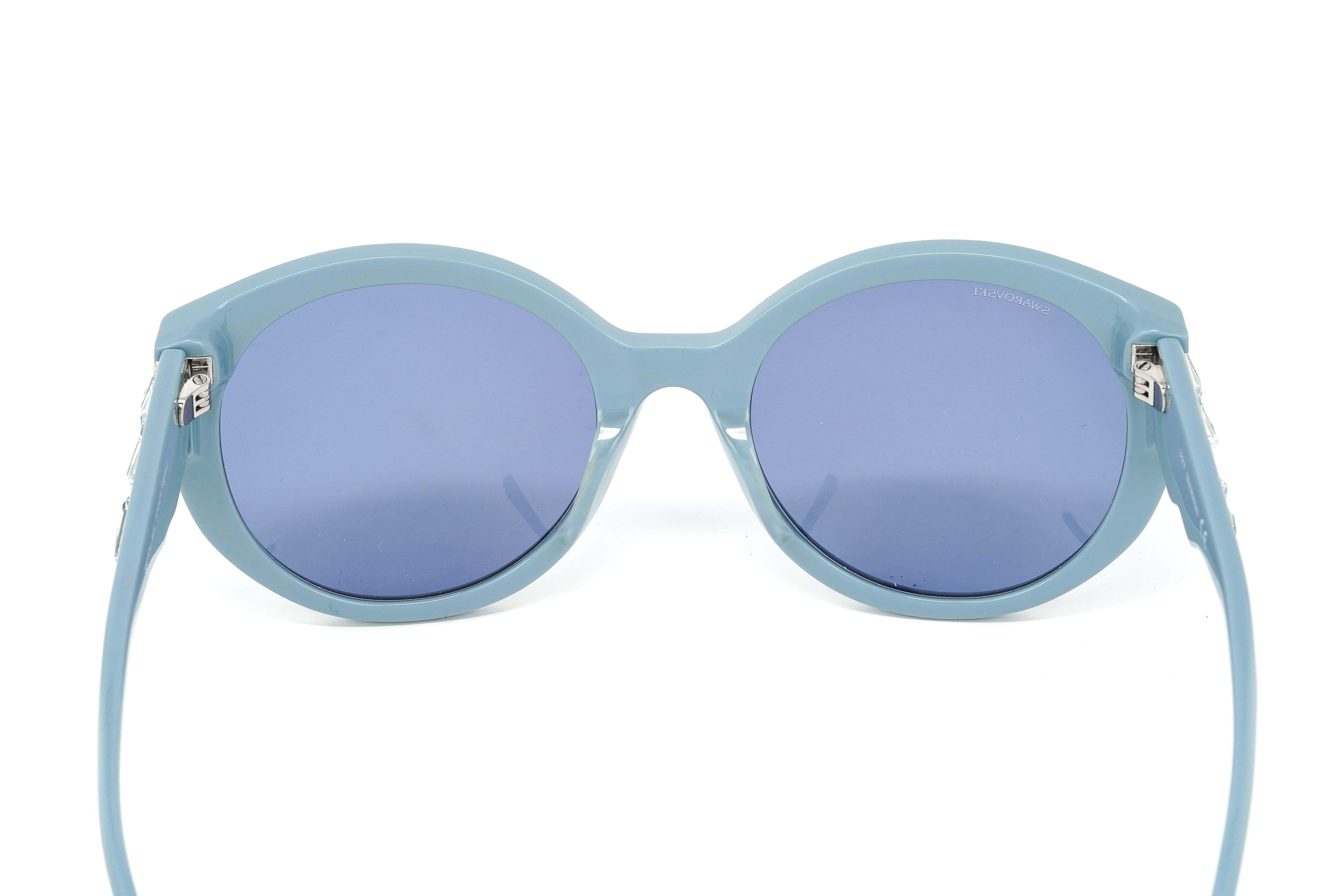 Swarovski Women's Sunglasses Round Cat Eye Blue SK0174 84V-GR8 Sunglasses