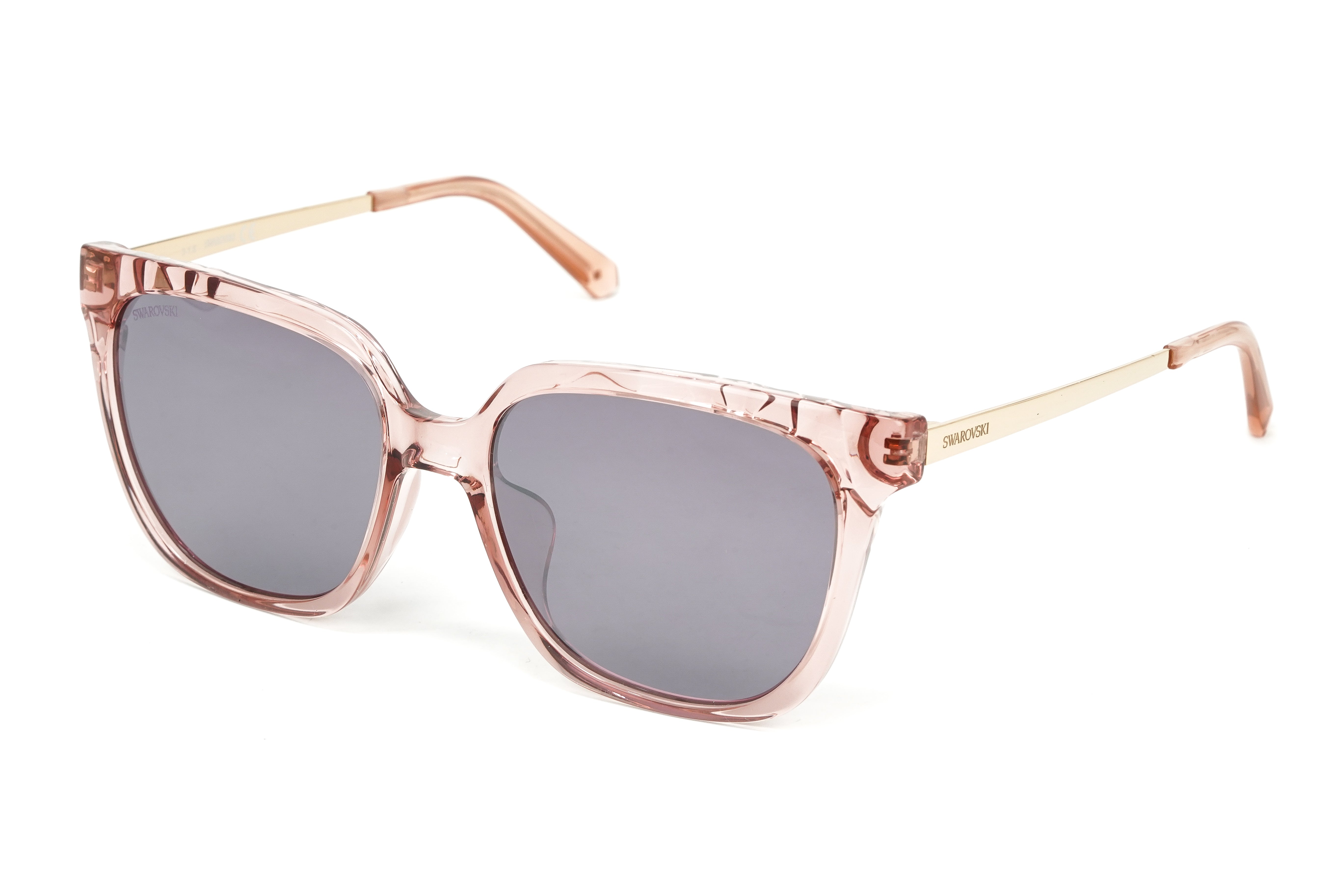 Swarovski Women's Sunglasses Square Translucent Pink SK0182-D/S 72S-GR8 Sunglasses