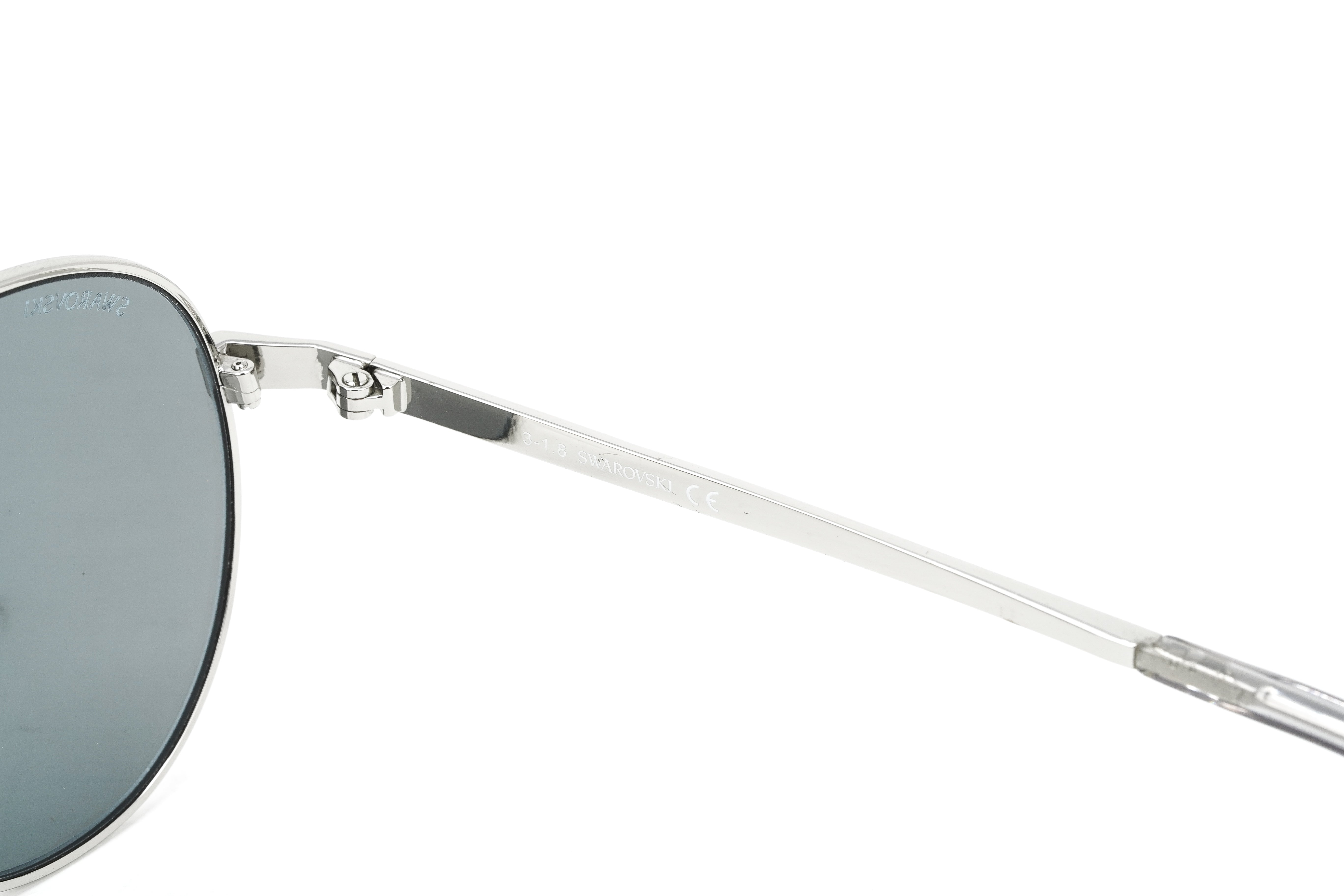 Swarovski Unisex Sunglasses Pilot Silver Mirrored Grey SK0194/S 16C-GR8 Sunglasses