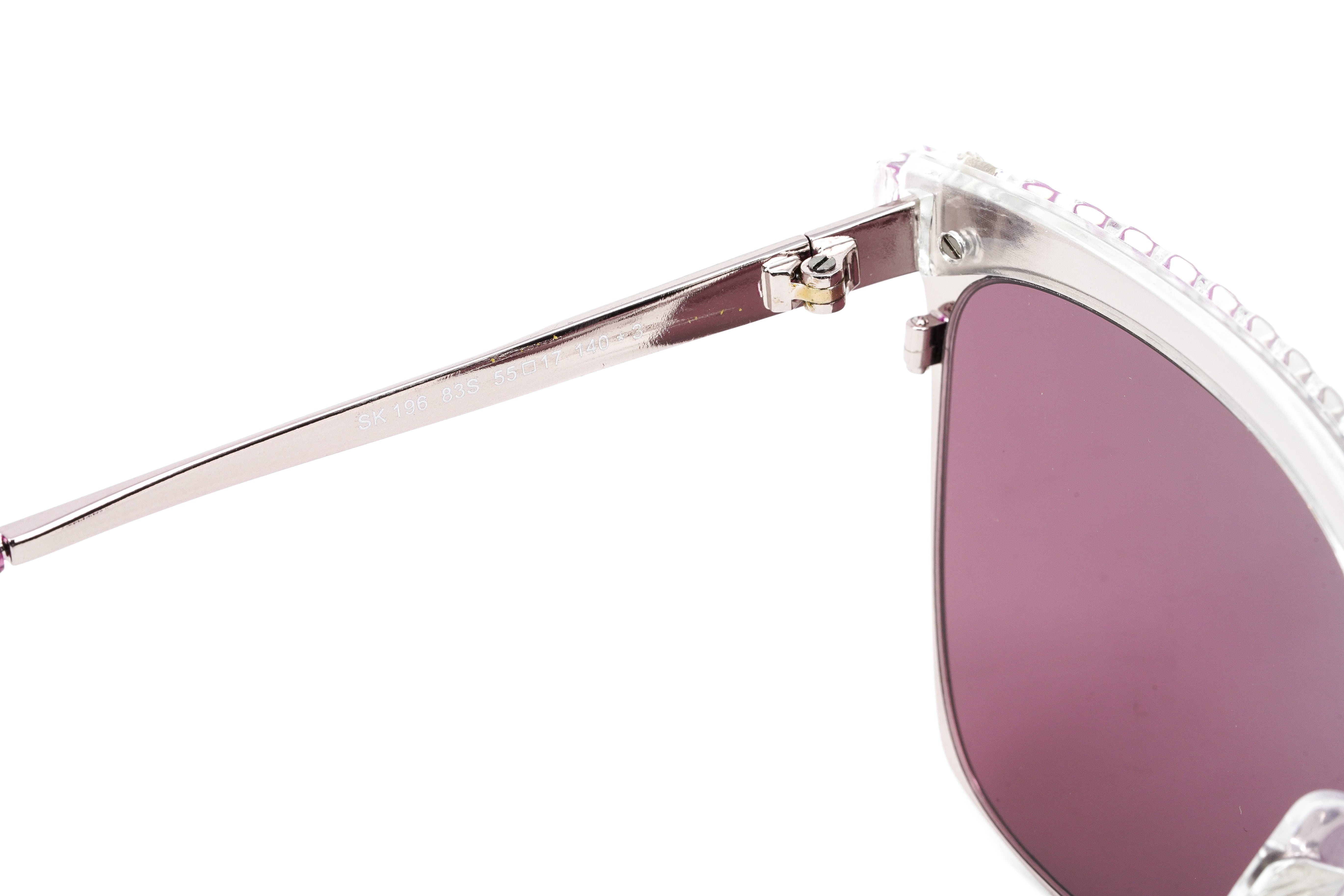 Swarovski Women's Sunglasses Square Browline Pink SK0196 83S-GR8 Sunglasses