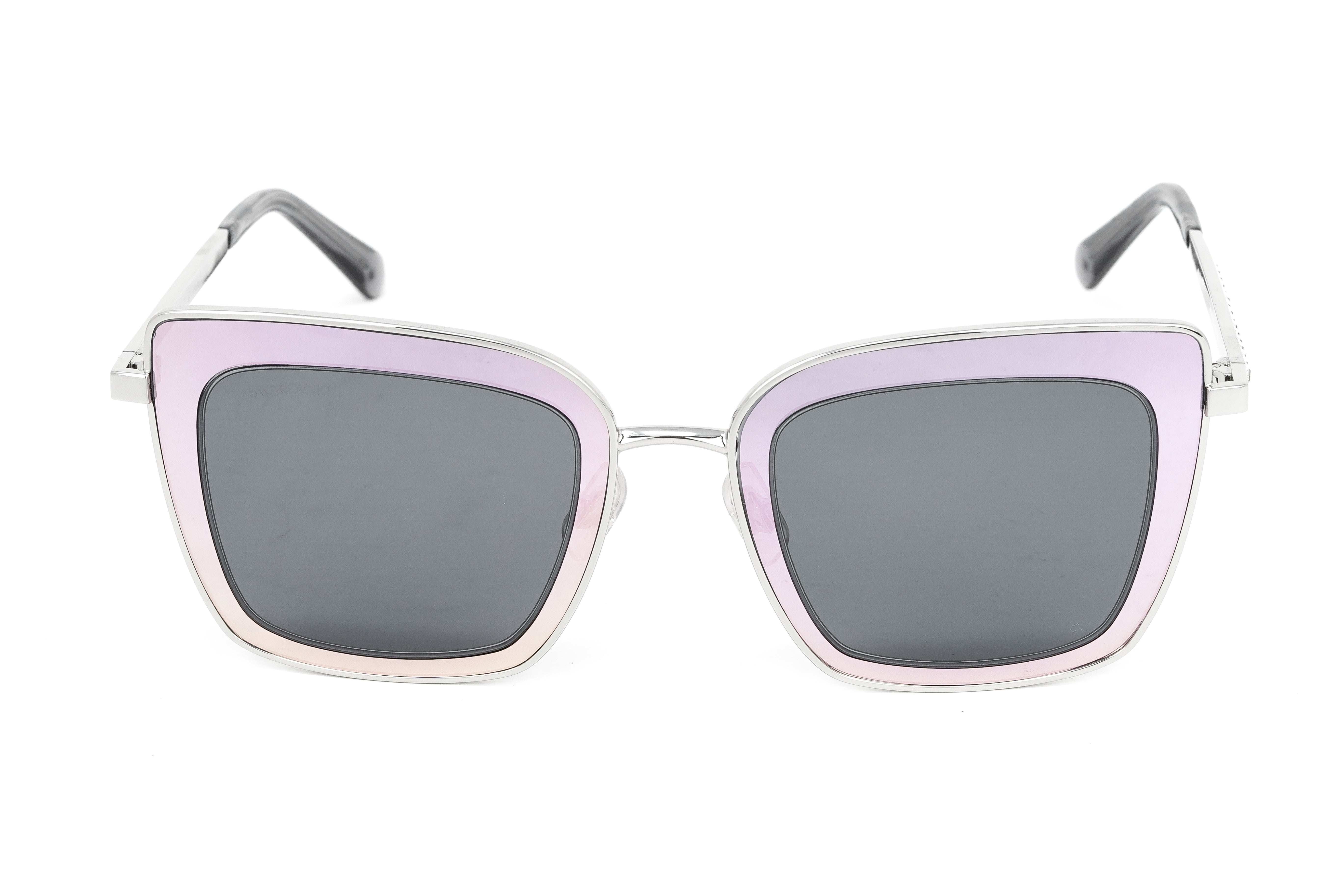 Swarovski Women's Sunglasses Square Cat Eye Mirror Pink SK0198/S 16A-GR8 Sunglasses